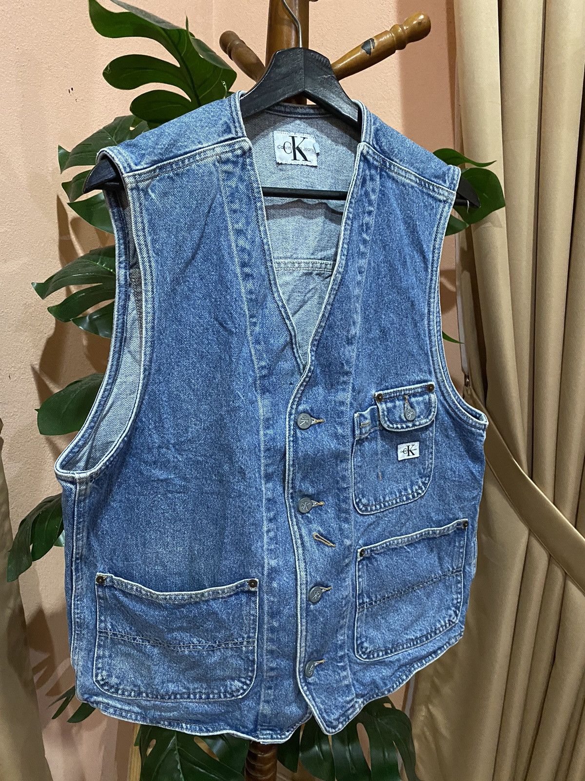 Calvin Klein Calvin Klein Denim Vest – Classic Vintage CK Jean Style Size US M / EU 48-50 / 2 - 3 Thumbnail
