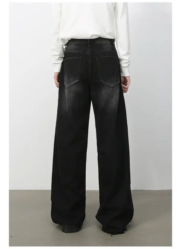 VIBE American trendy street patchwork men's straight loose jeans Size US 32 / EU 48 - 5 Thumbnail