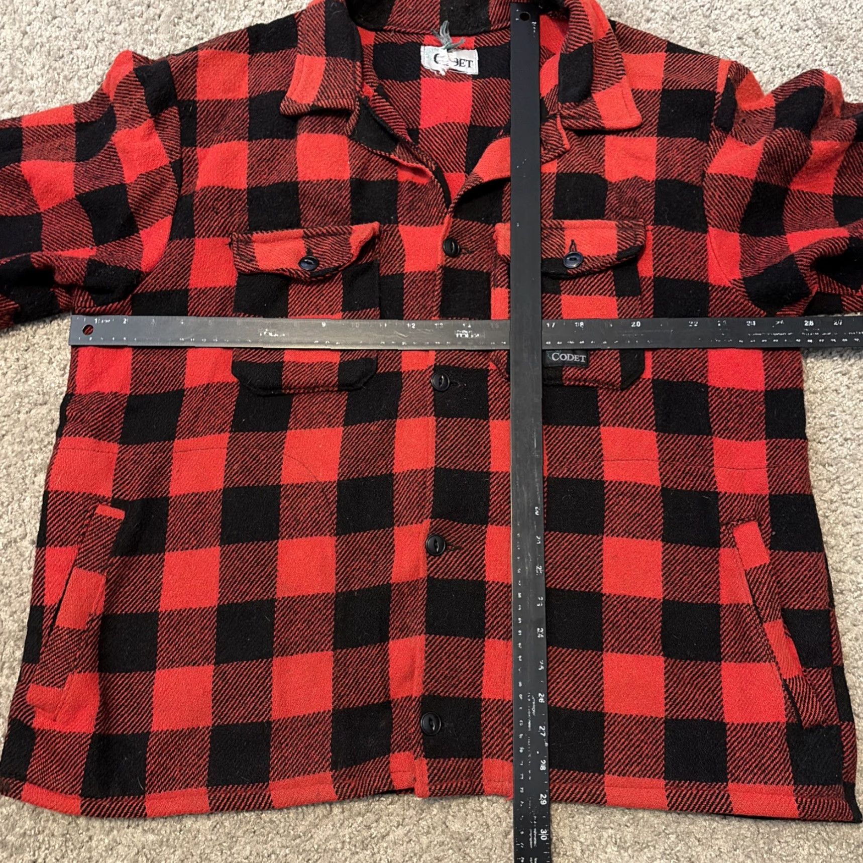 YOKE VINTAGE Codet Jacket Western Plaid Back Yoke Button Front XL Men Red Flannel 80s Size US XL / EU 56 / 4 - 8 Thumbnail