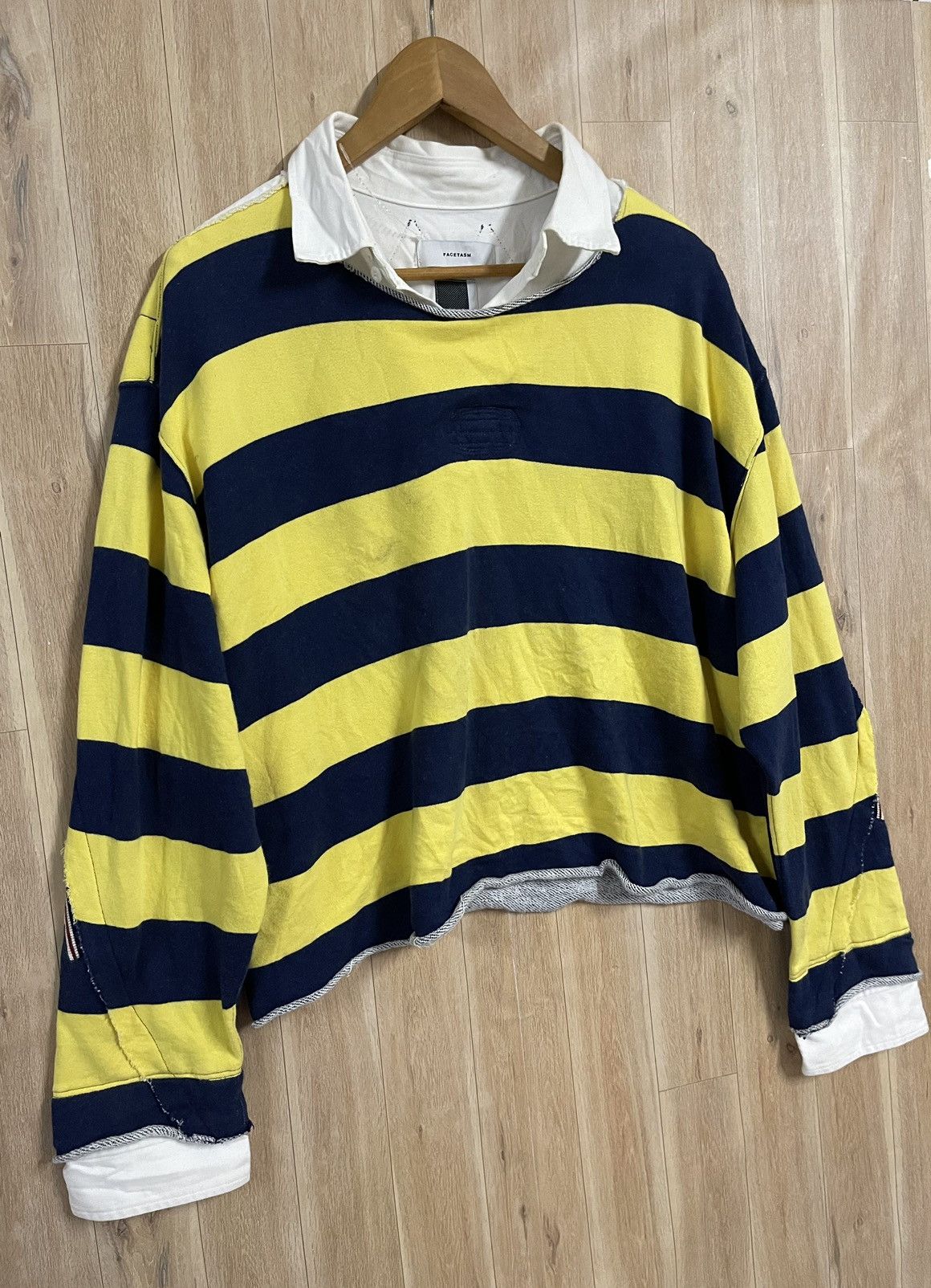 Facetasm Paneled Rugby Shirt Reconstructed XL