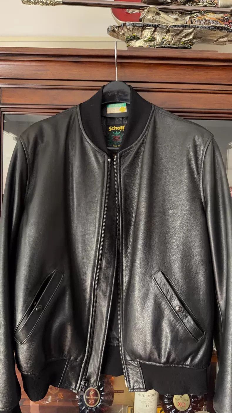 Schott Schott Black pebbled cowhide jacket Size US L / EU 52-54 / 3 - 2 Thumbnail