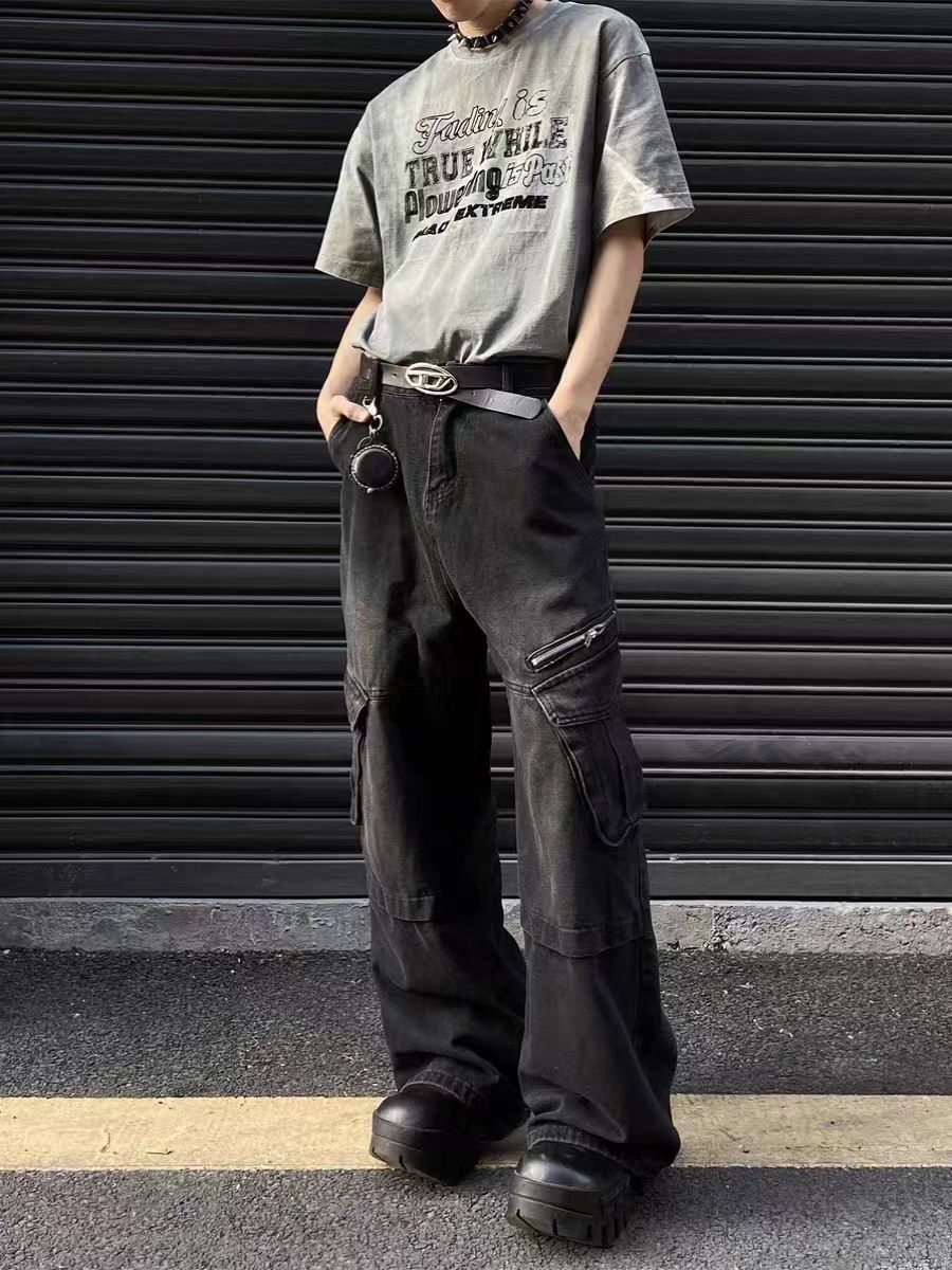 Jean Black loose-fit workwear jeans Size US 32 / EU 48 - 2 Thumbnail