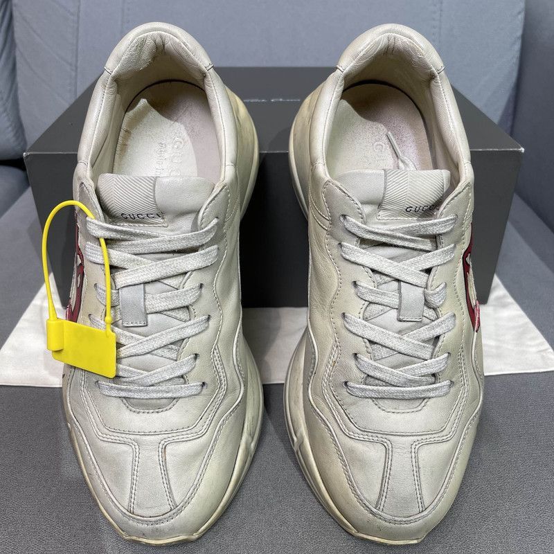 Gucci Gucci Rhyton Leather Lip Print Sneakers - Size US 7.5 / EU 40-41 - 2 Thumbnail