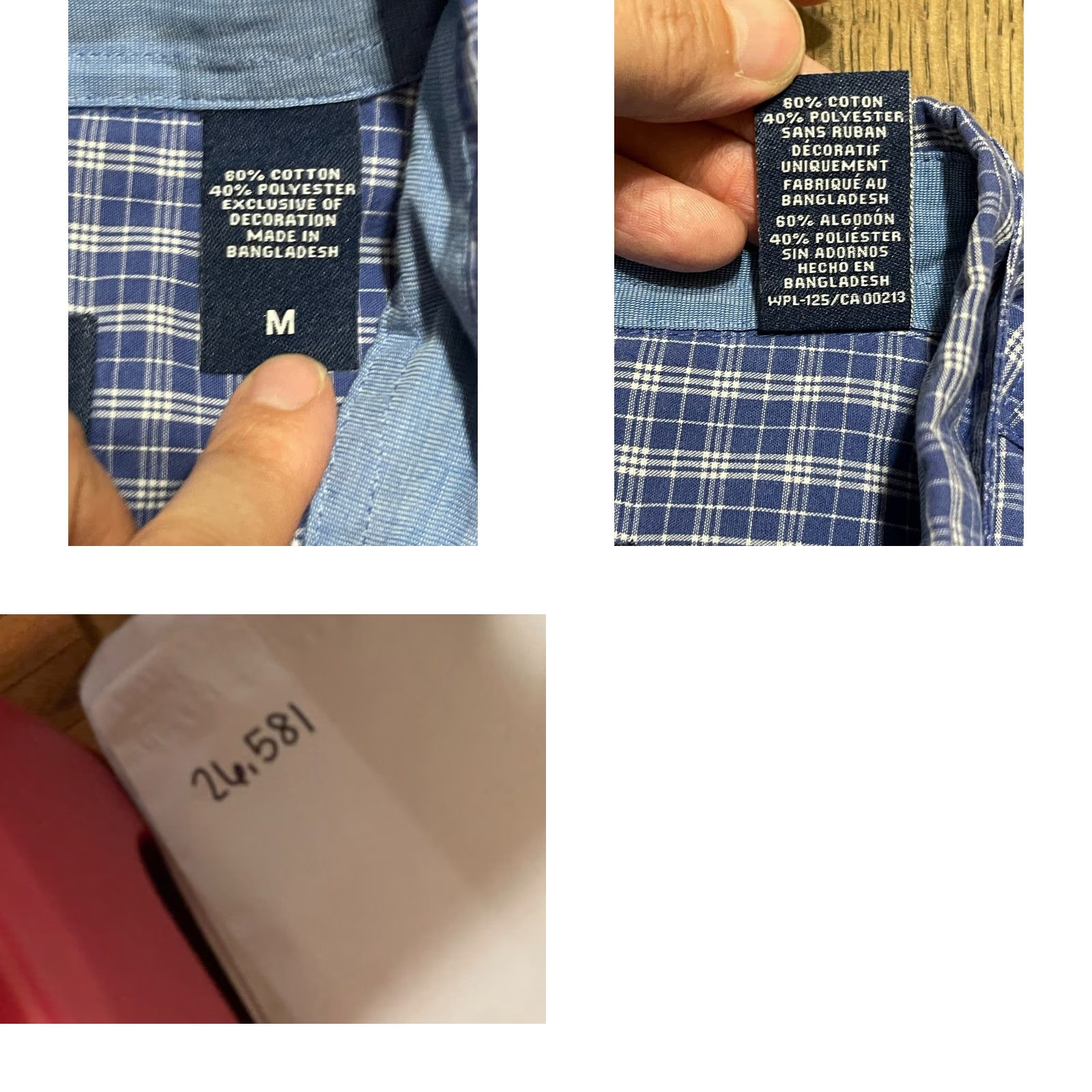 Chaps Chaps Shirt Men’s Size Medium Blue White Plaid Button Down Easy Care Size US M / EU 48-50 / 2 - 8 Thumbnail