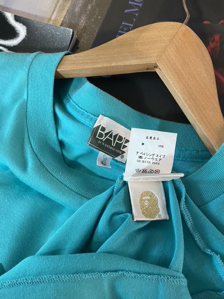 Bape 2007 Vintage Bape Busy Works Lined Centre Spellout Tee Size US L / EU 52-54 / 3 - 7 Thumbnail