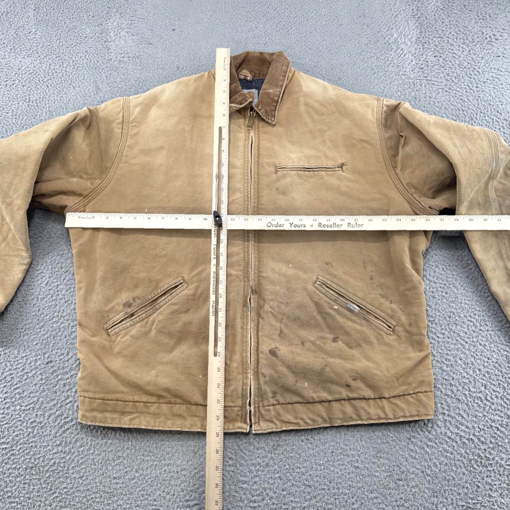 Carhartt VINTAGE Carhartt Jacket 6BLJ Mens Brown Canvas Bomber Lined 90s Workwear Quilted Read Size US L / EU 52-54 / 3 - 6 Thumbnail