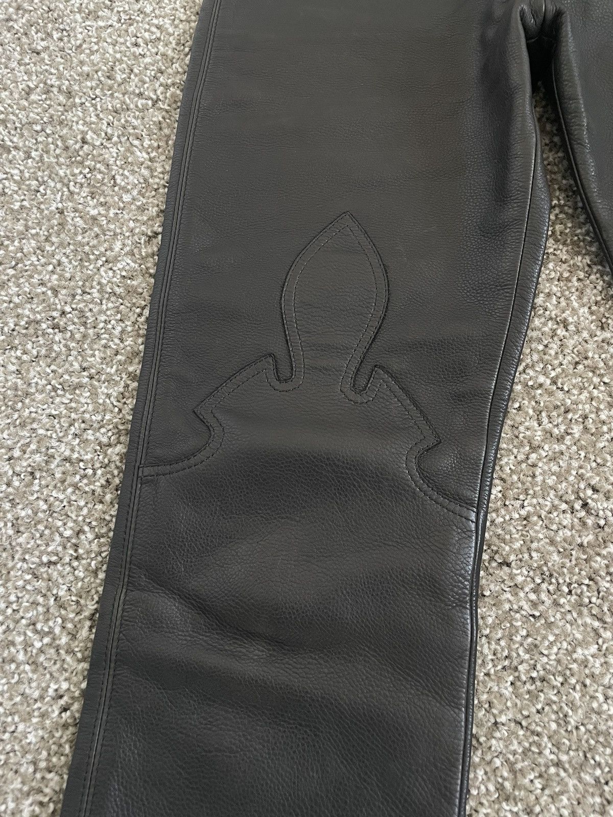 Chrome Hearts Chrome Hearts Leather Le Fleur Pants Size 24" / US 00 / IT 34 - 3 Thumbnail