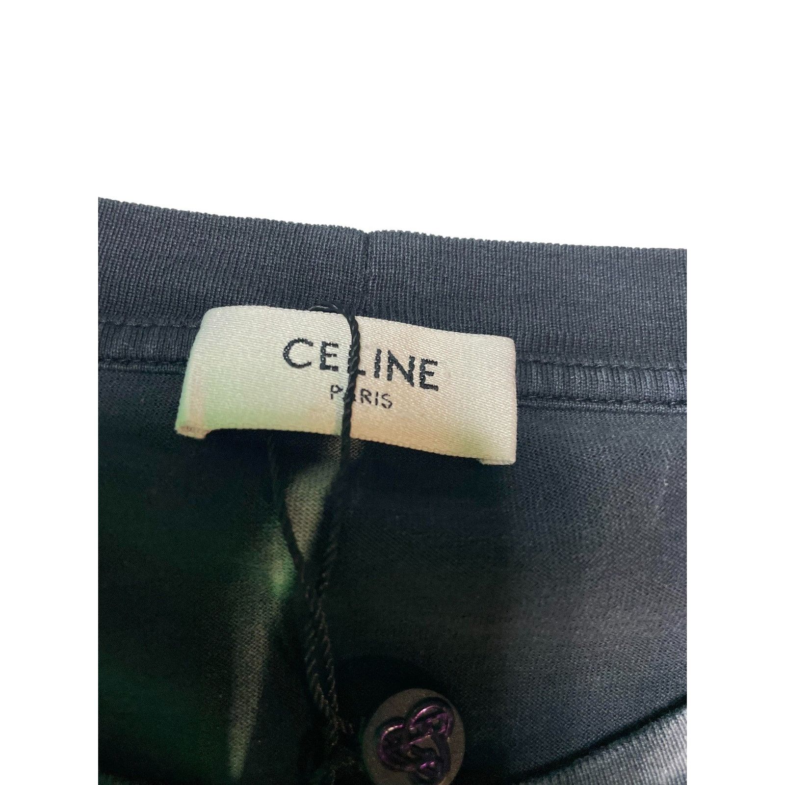 Celine Celine Black White Storm Logo Tee Size US L / EU 52-54 / 3 - 2 Thumbnail