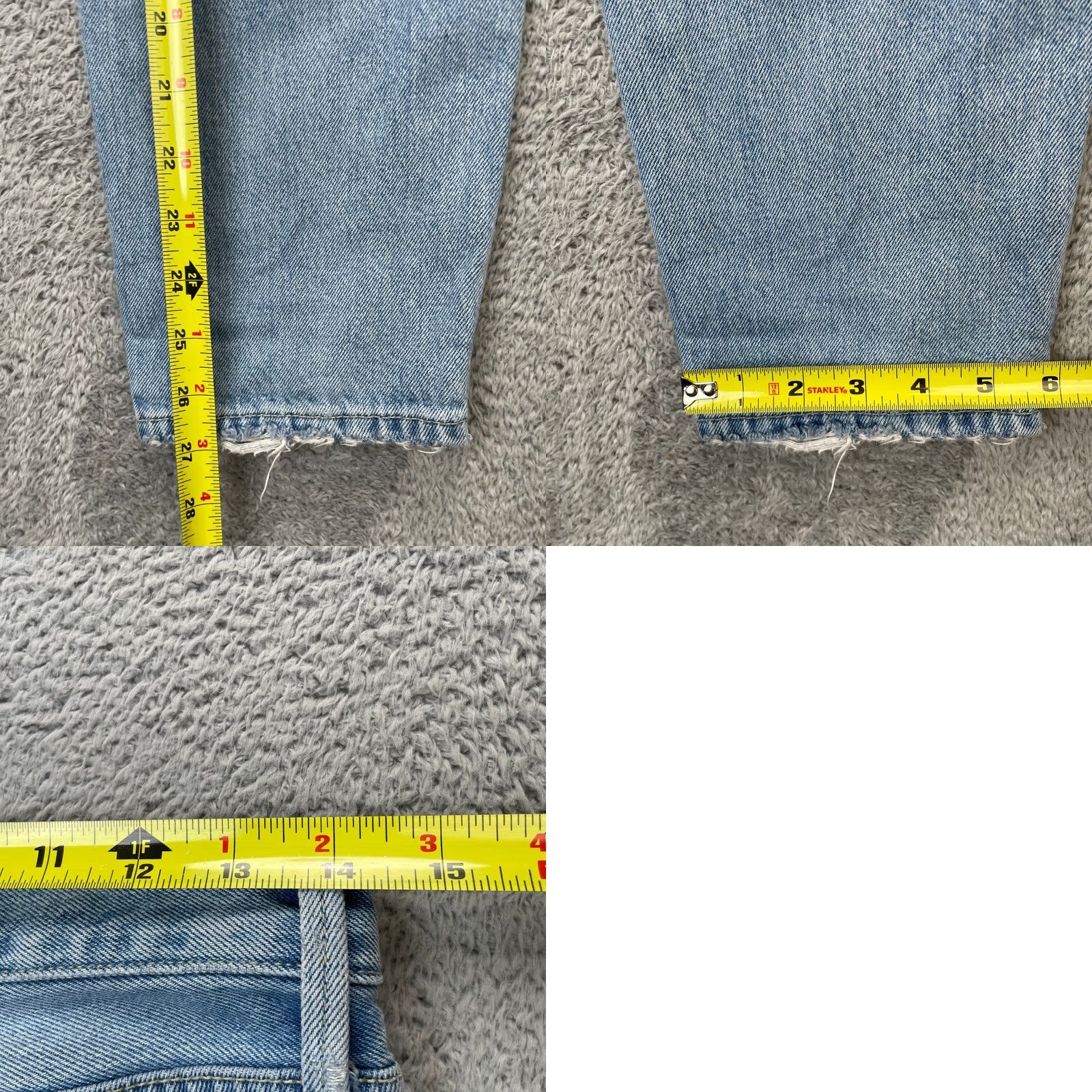 Vintage We The Free Jeans Womens 27 Blue Denim High Rise Straight Leg Light Wash Classic Jeans High Rise 27 Womens Blue Denim 5-Pocket Style Straight Bohemian Size 27" / US 4 / IT 40 - 8 Thumbnail