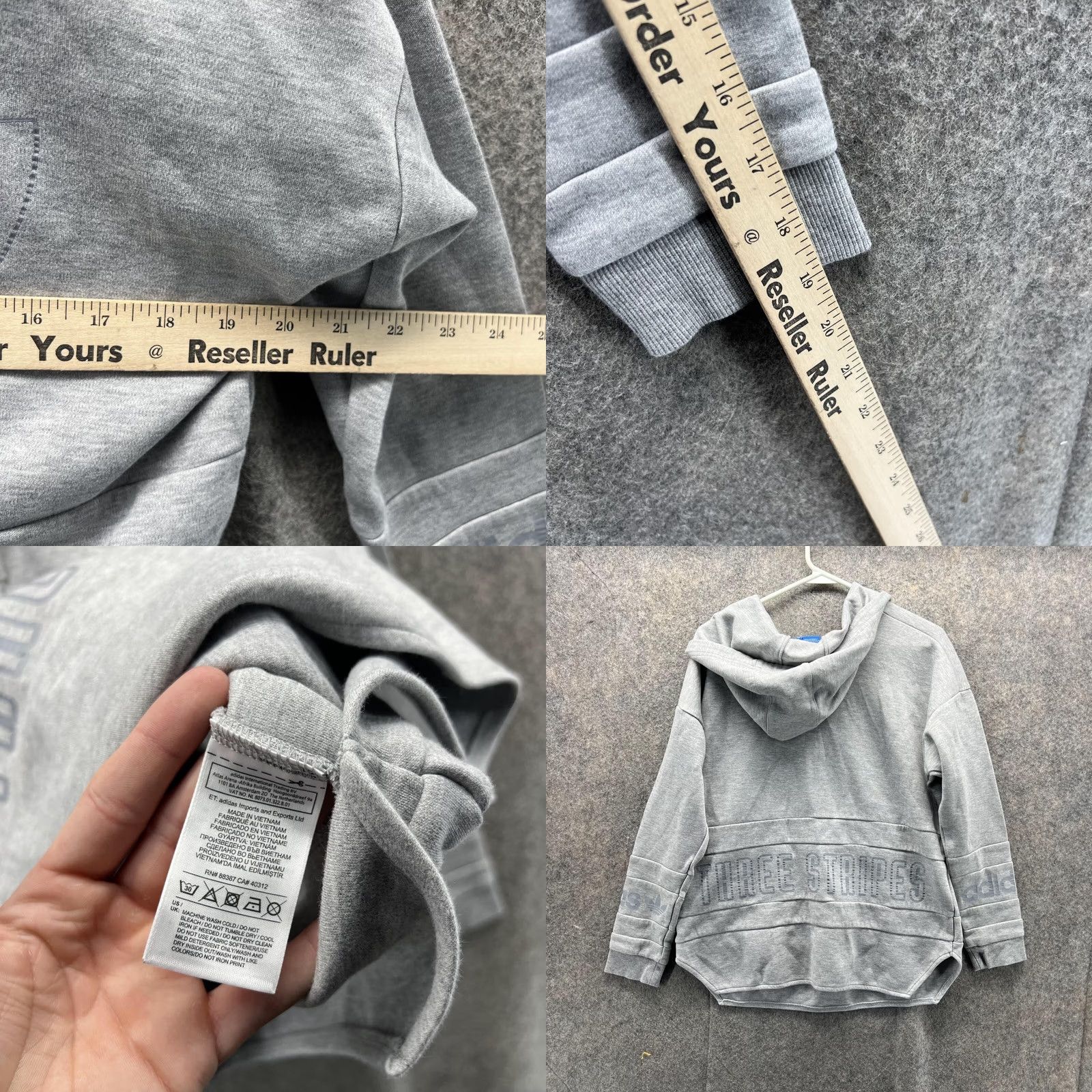Adidas Adidas Sweater Women Small Gray Hoodie Sweatshirt Pullover Trefoil Original Size S / US 4 / IT 40 - 8 Thumbnail