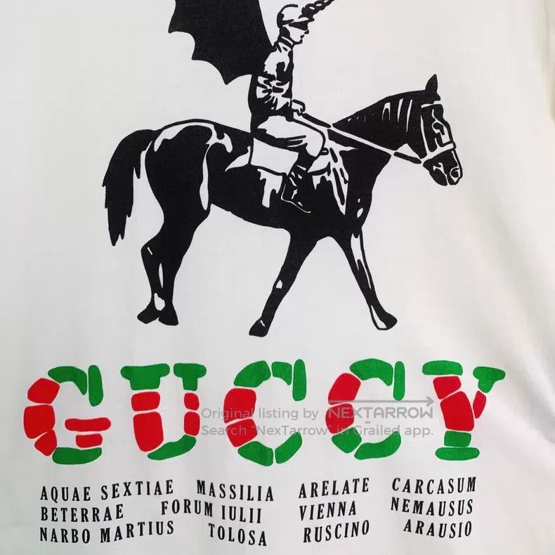Gucci Gucci White knight letter logo letter print cotton round-n Size US S / EU 44-46 / 1 - 6 Thumbnail