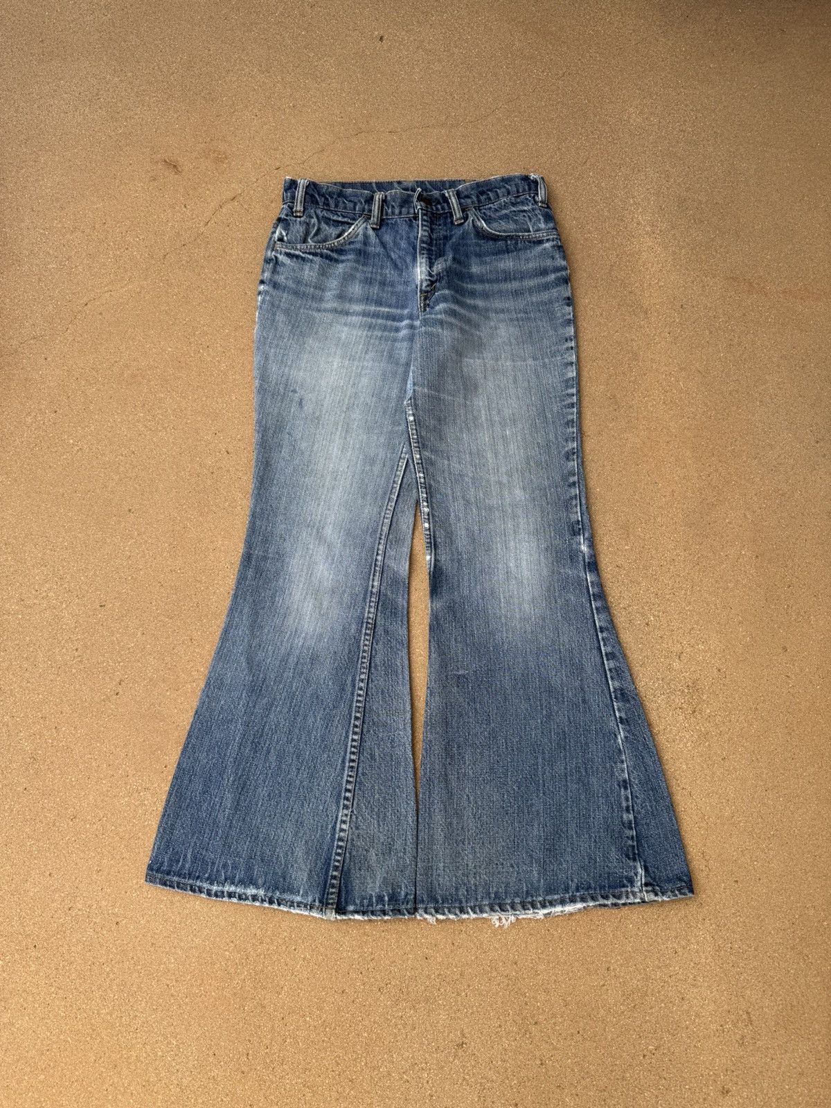 Levi's Vtg 70’s Levi’s 684 Orange Tab Bellbottom Flare Jeans 30x29 Size US 30 / EU 46 - 1 Thumbnail