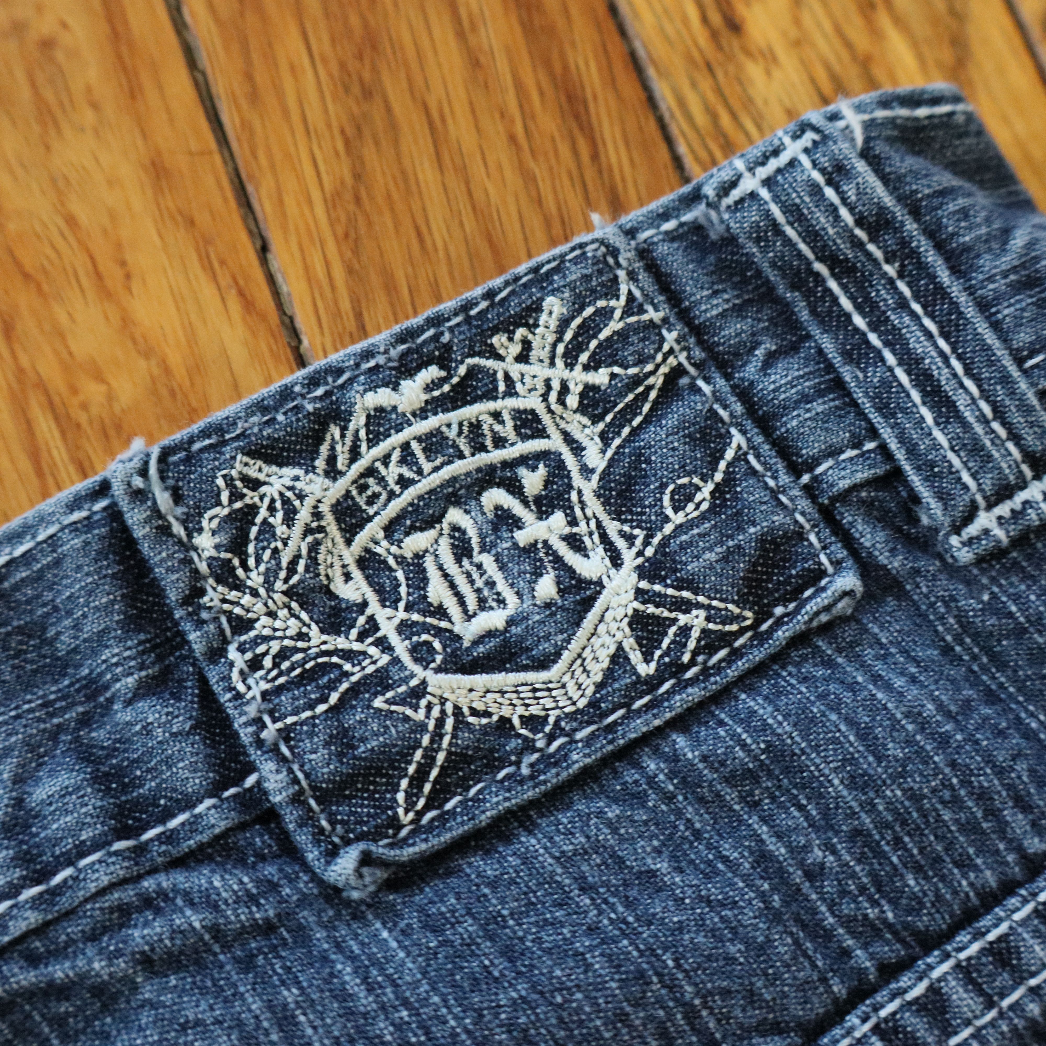 Ecko Unltd. × JNCO × Southpole Vintage 90s Baggy Skater Super Long Denim Shorts Jorts 39 40 Size US 40 / EU 56 - 9 Thumbnail