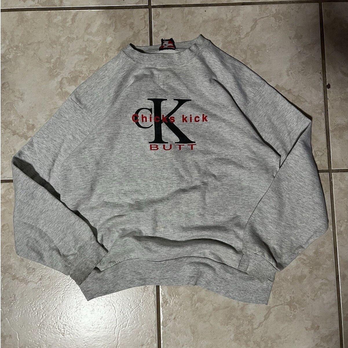 Calvin Klein Vintage 90s Calvin Klein Bootleg Girls Kick Butt Flawed L Size L / US 10 / IT 46 - 1 Thumbnail