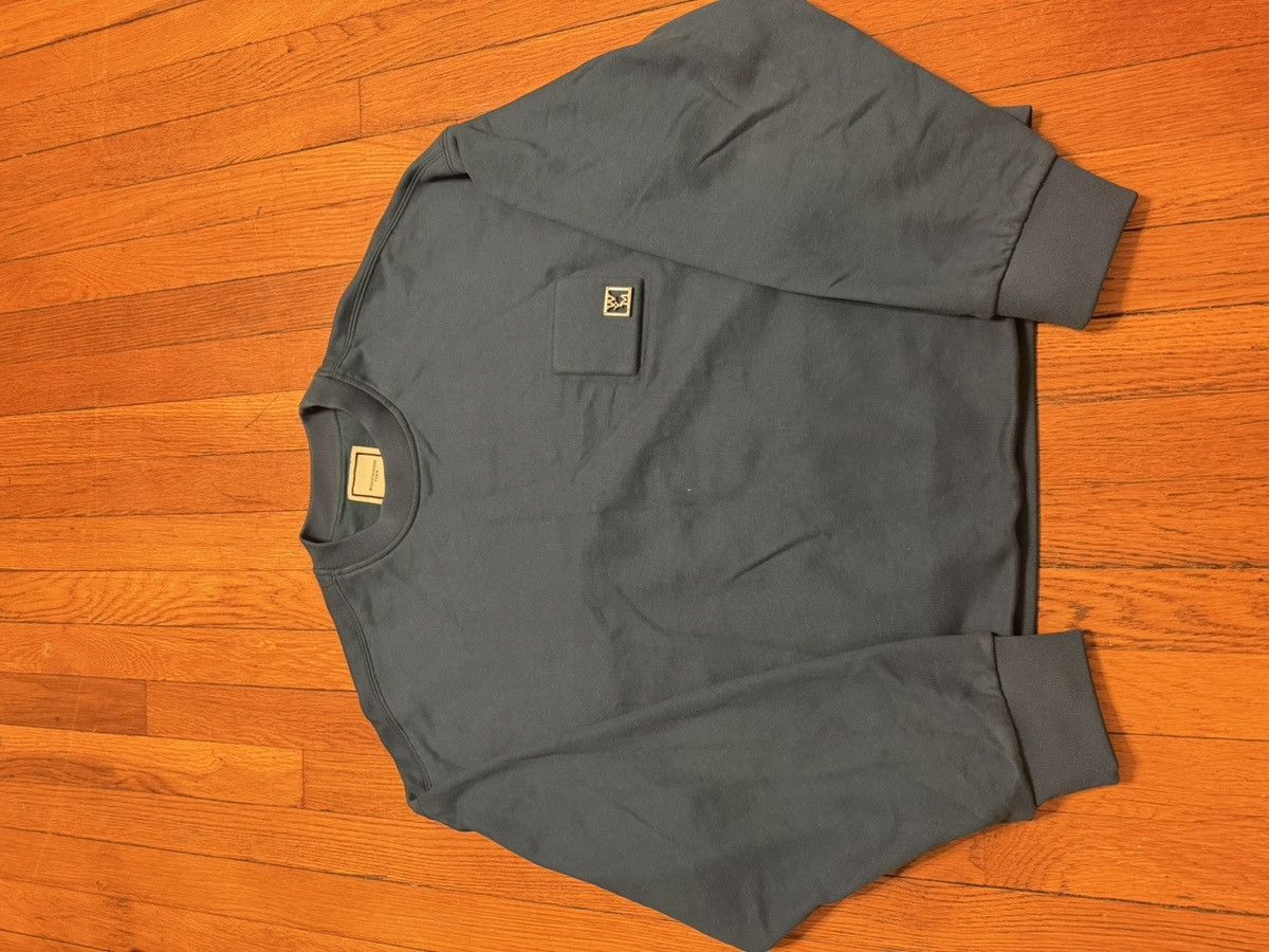 Wooyoungmi Wooyoungmi SS23 Logo Patch Crewneck Sweatshirt Teal Paris Size US S / EU 44-46 / 1 - 2 Thumbnail