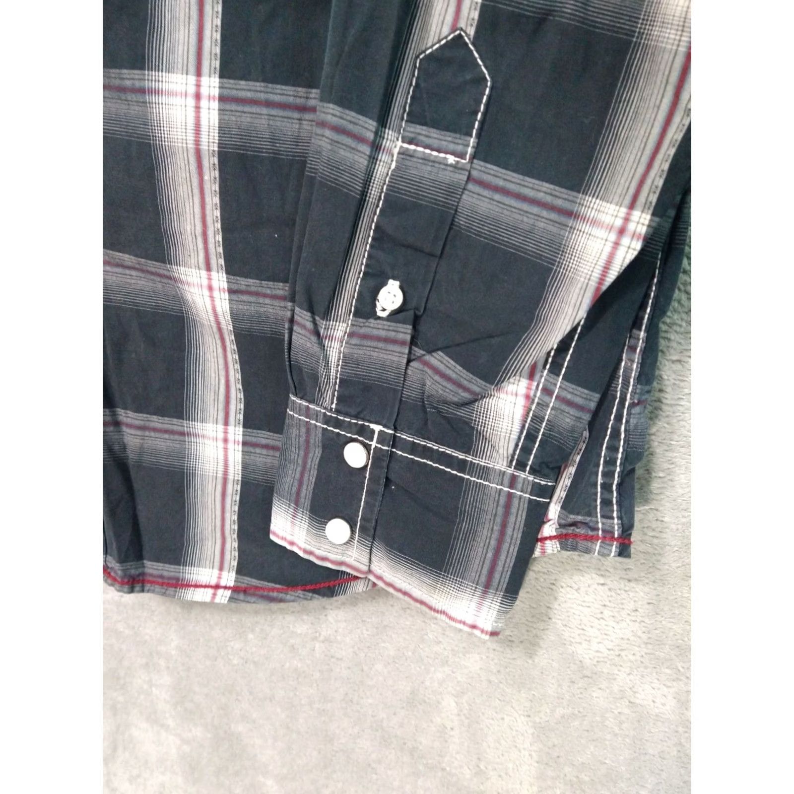Vintage VINTAGE American Eagle Shirt Mens Medium Black Plaid Button-Up Long Sleeve Pearl Snap Western Pocketed Collared 43in Chest Mens Size US M / EU 48-50 / 2 - 3 Thumbnail