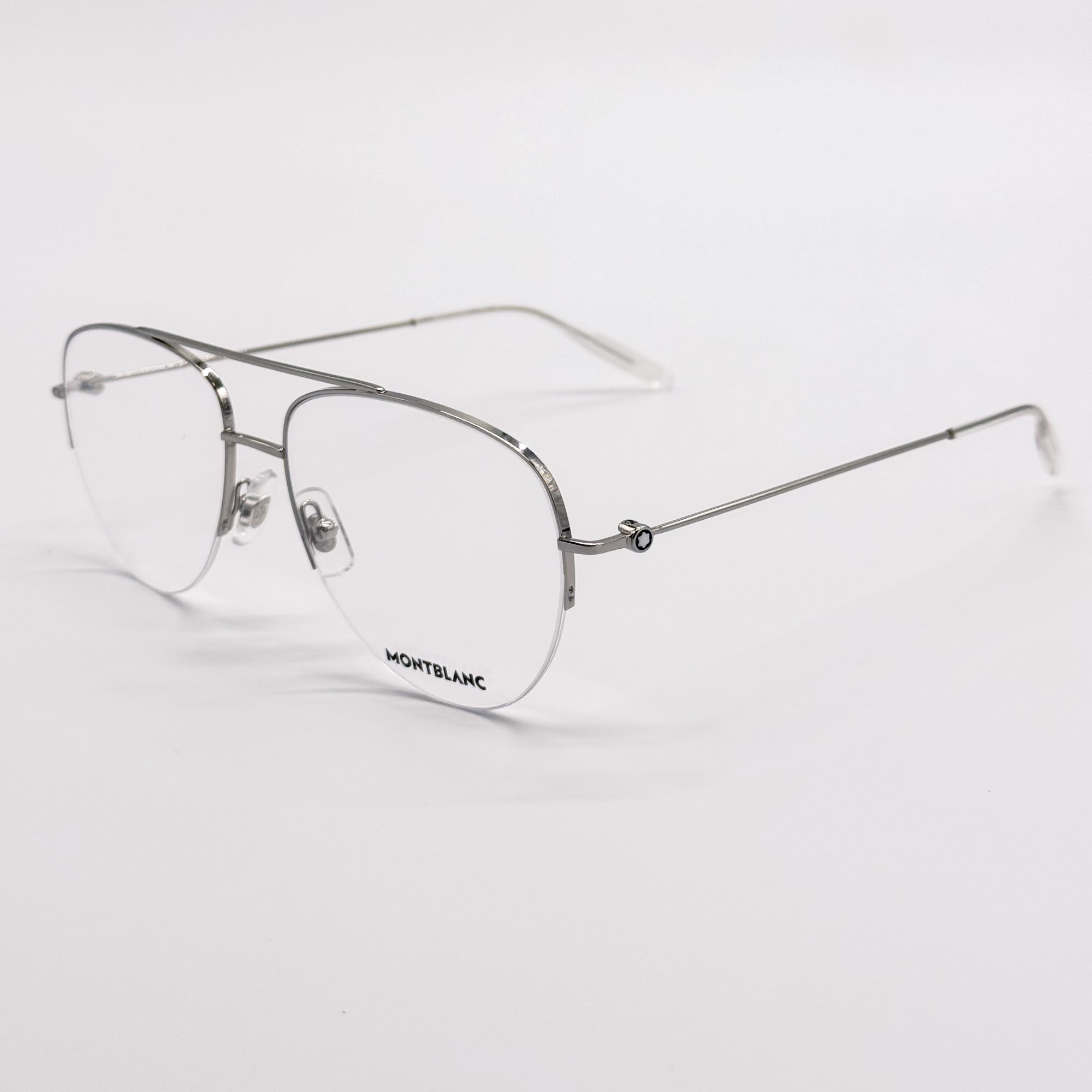 Montblanc NEW MONTBLANC EYEGLASSES MB0077O 003 SILVER MEN EYEWEAR Size ONE SIZE - 5 Thumbnail