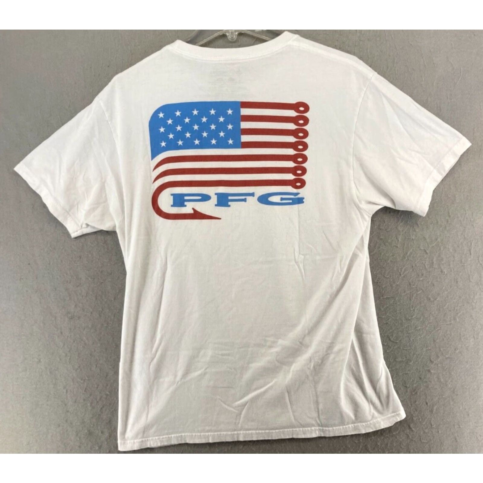 Vintage Columbia PFG Shirt Mens Large White Flag Short Sleeve PFG Fish Outdoors Size US L / EU 52-54 / 3 - 6 Thumbnail