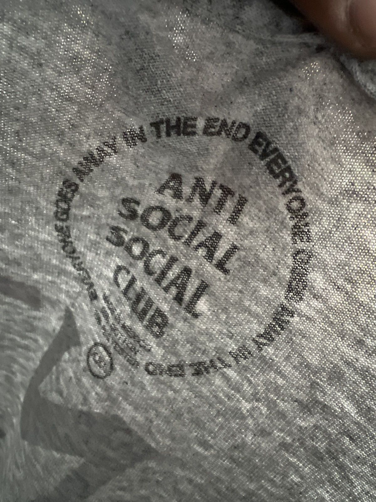 Anti Social Social Club Anti Social Social Club Bed Tee Grey Size US XXL / EU 58 / 5 - 4 Thumbnail