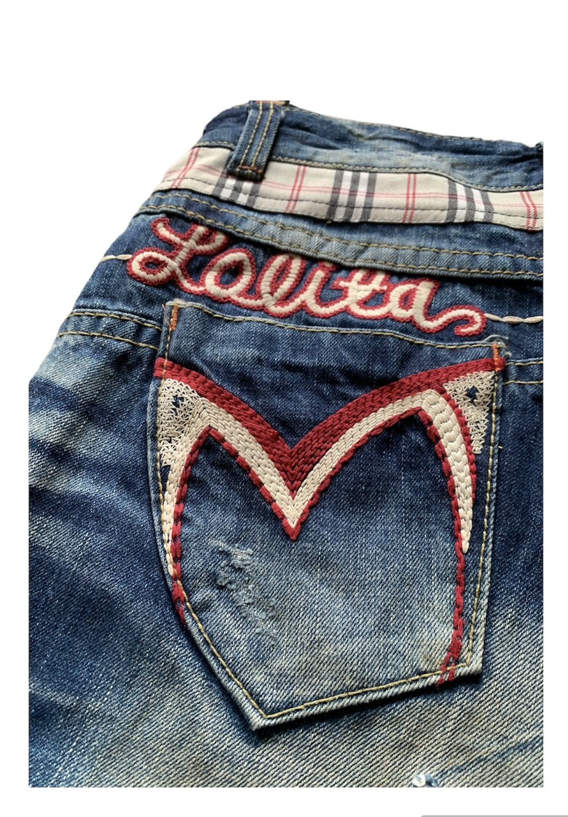 Japanese Brand FLARE LOLITA EMBROIDERY LOW RISE JEANS Size US 33 - 8 Thumbnail
