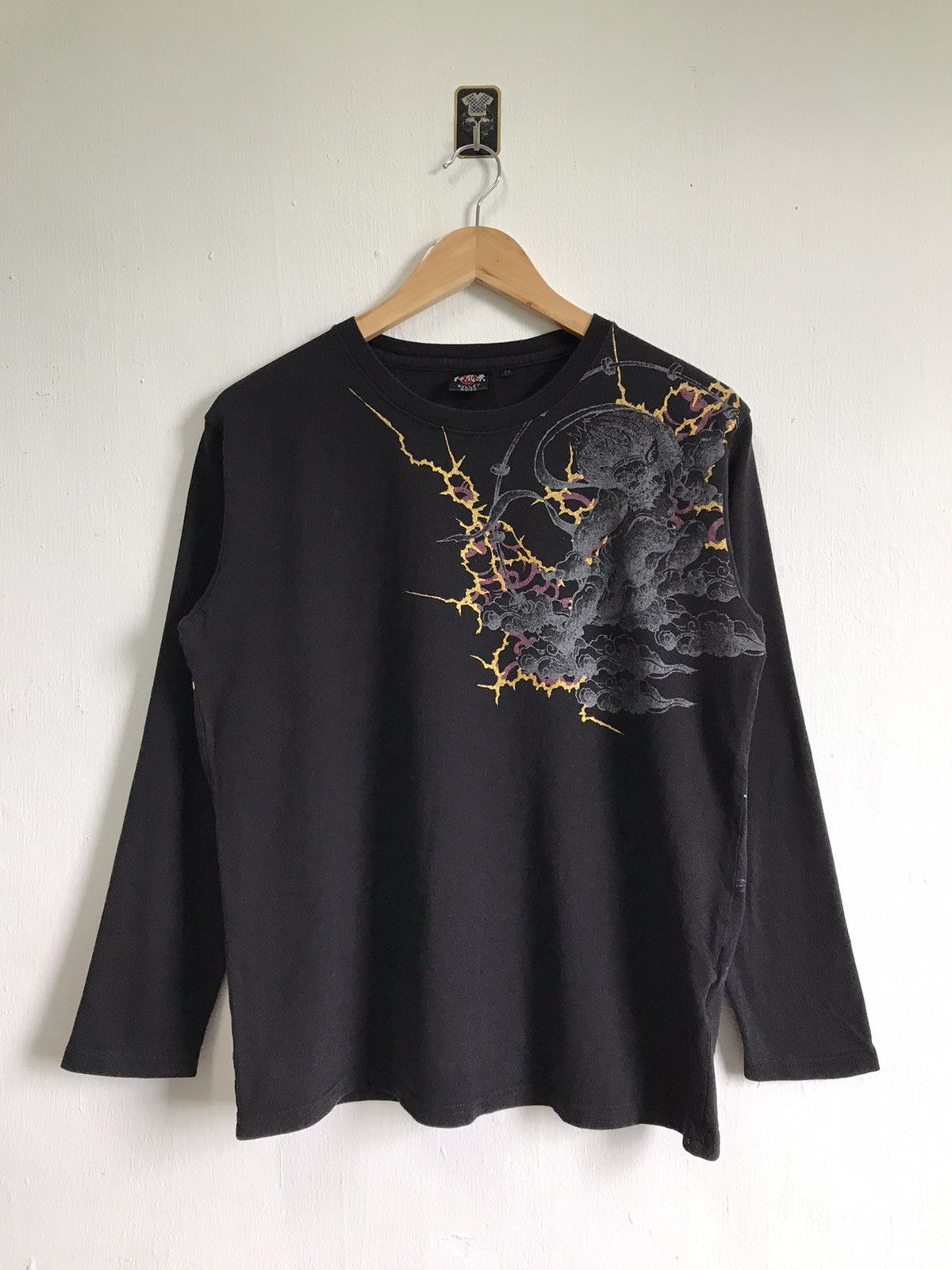 Japanese Brand 2000's Bullet Noise - Raijin & Fujin Yokosuka L/S T-Shirt Size US M / EU 48-50 / 2 - 2 Thumbnail