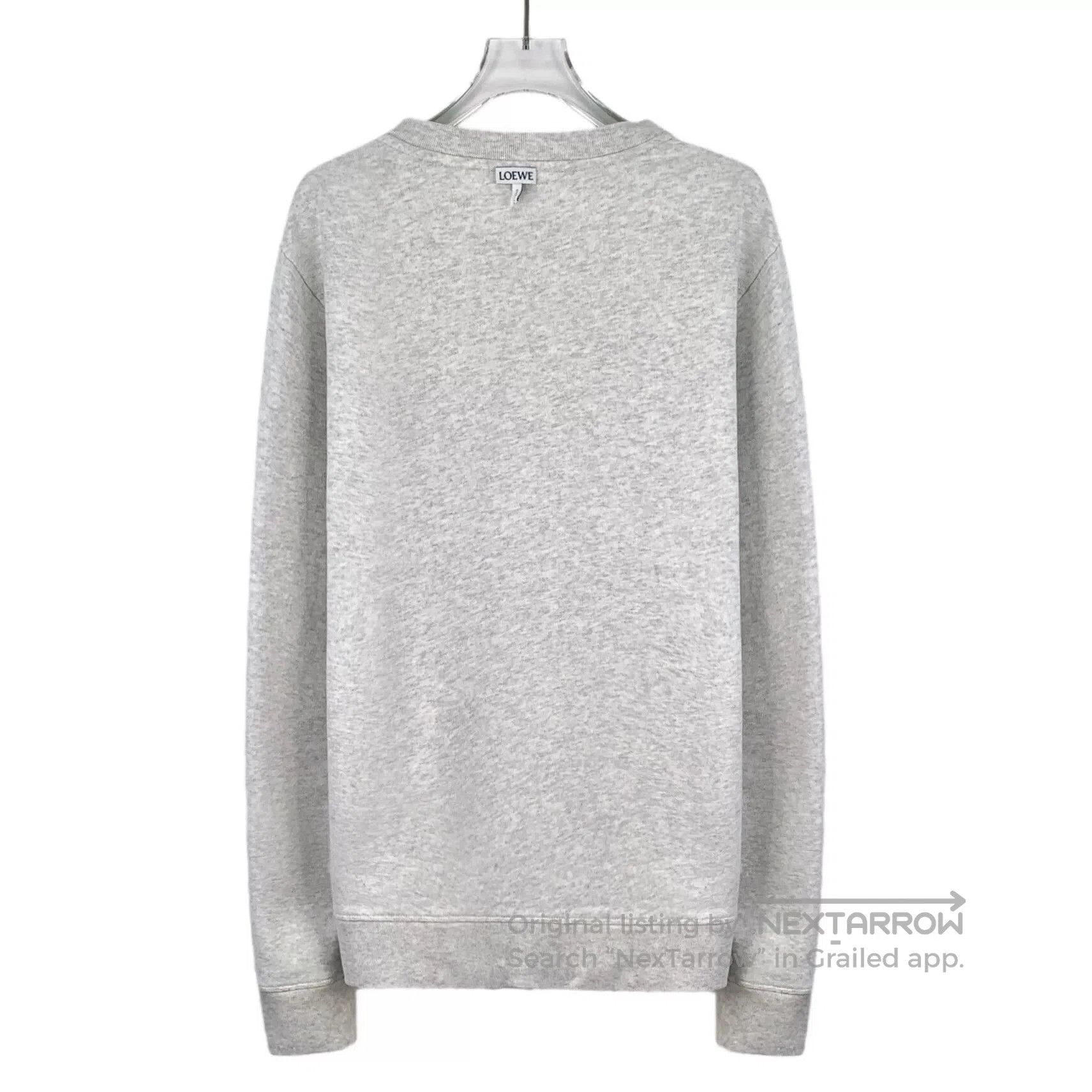 Loewe Loewe Gray White Logo Embroidered Sweatshirt. Size US M / EU 48-50 / 2 - 2 Thumbnail