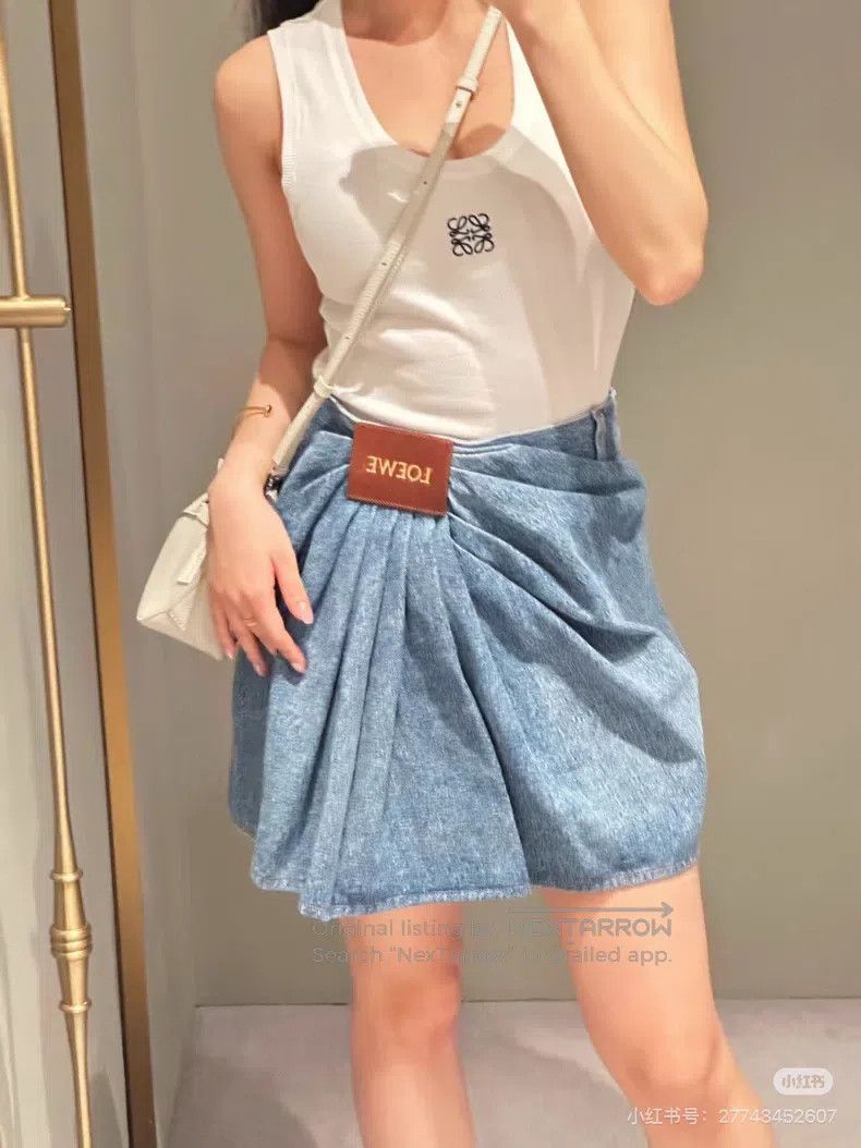 Loewe Loewe 2025 Spring Summer Mini Denim Skirt Size 24" / US 00 / IT 34 - 6 Thumbnail