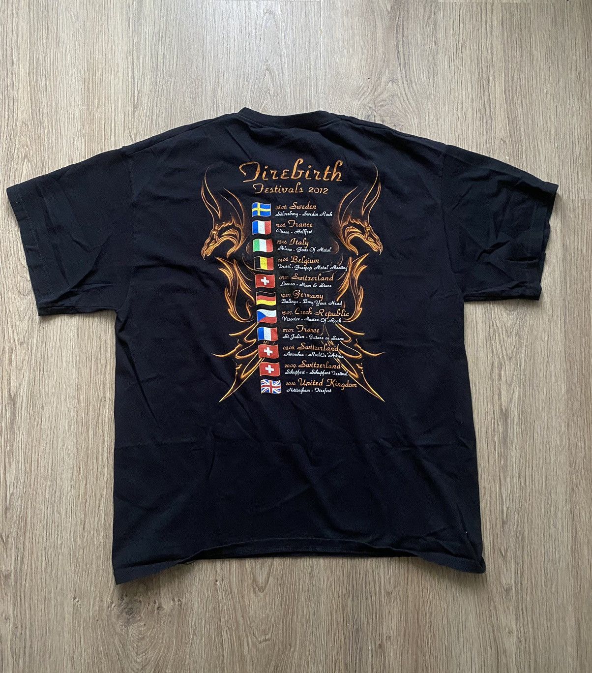 Band Tees × Vintage Vintage Gotthard band Black T-shirt Size US XL / EU 56 / 4 - 4 Thumbnail