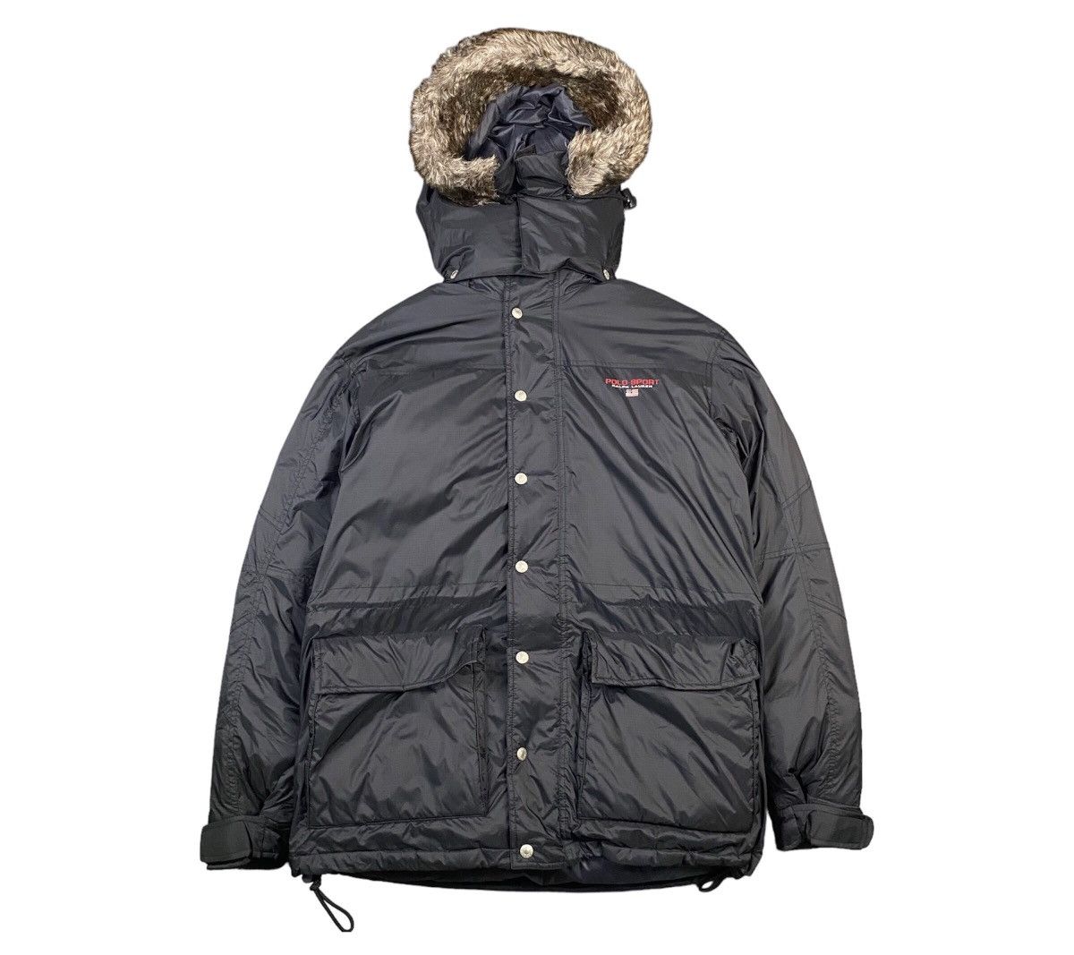 image of Polo Ralph Lauren x Ralph Lauren Sport Ralph Laurent Polo Sport Parka Down Jacket in Black (Size Sm