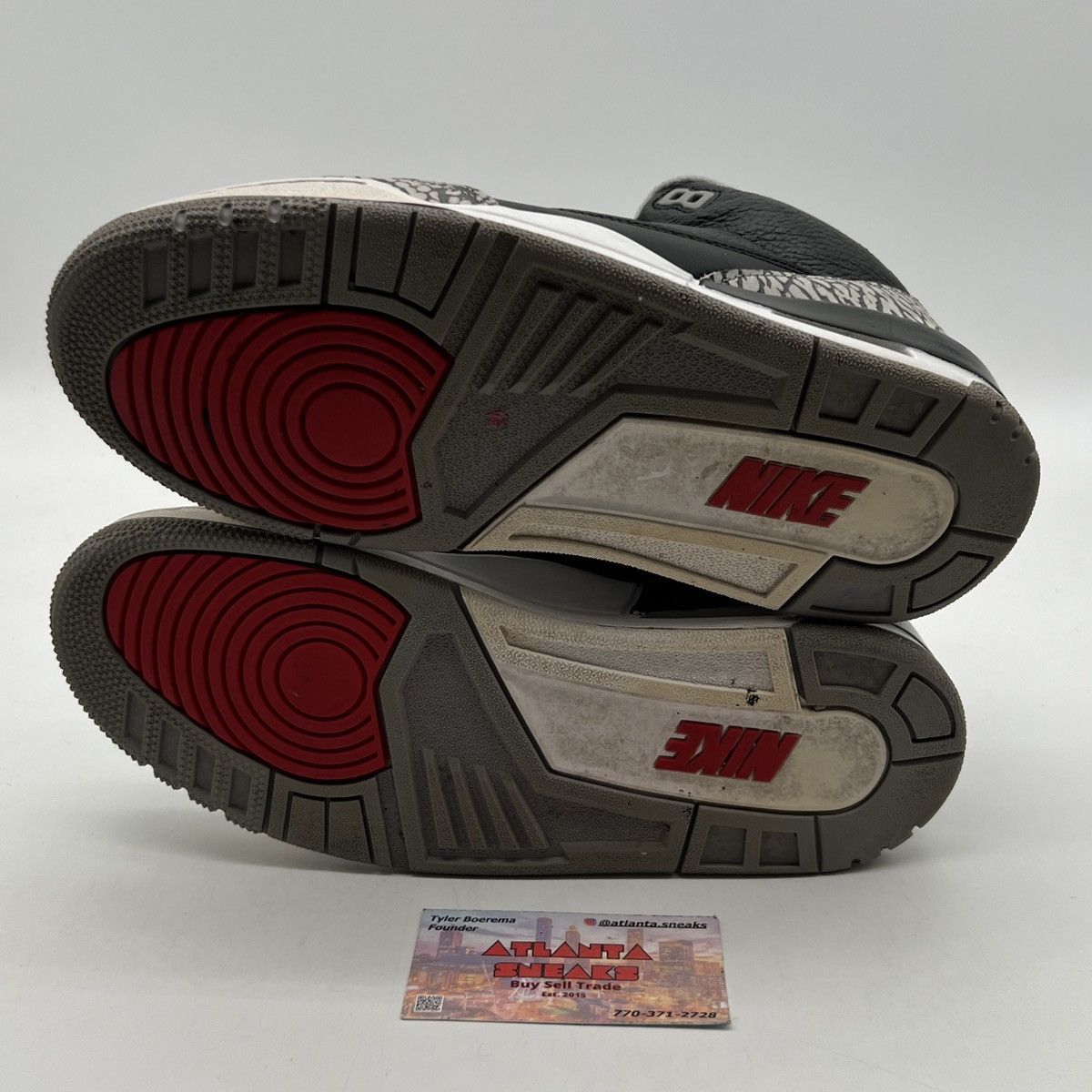 Jordan Brand Air Jordan 3 Black cement Size US 8 / EU 41 - 7 Thumbnail