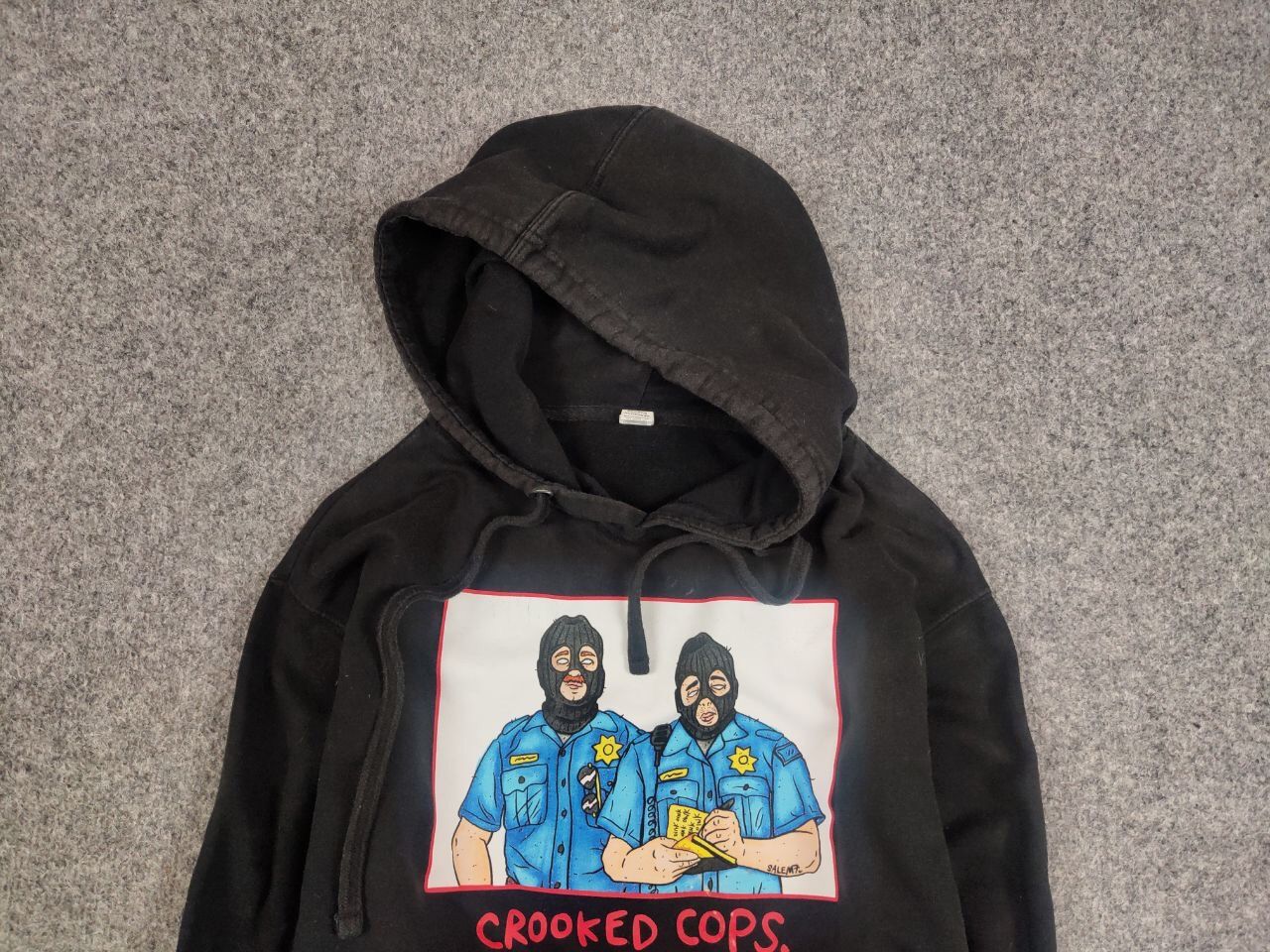 Japanese Brand Blue Tomato Salem Crooked Cops Logo Black Hoodie Size US S / EU 44-46 / 1 - 8 Thumbnail