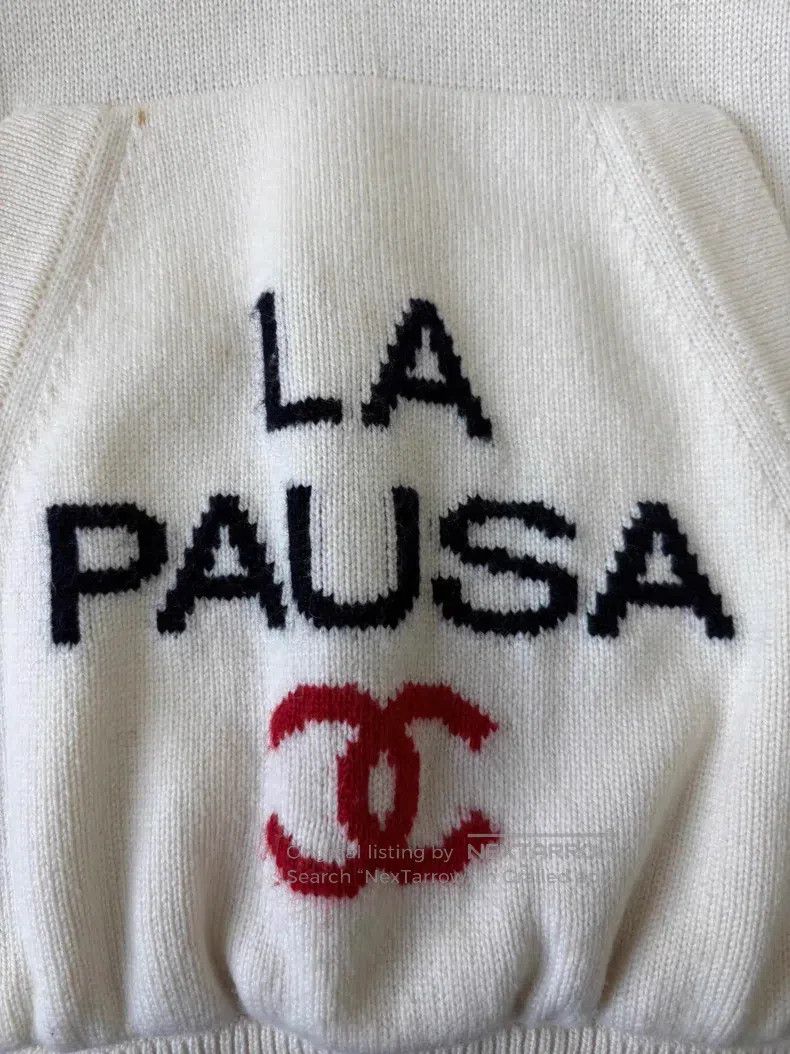Chanel Chanel Cruise Series Beige Logo Embroidered Hooded Knitwea Size XS / US 0-2 / IT 36-38 - 5 Thumbnail
