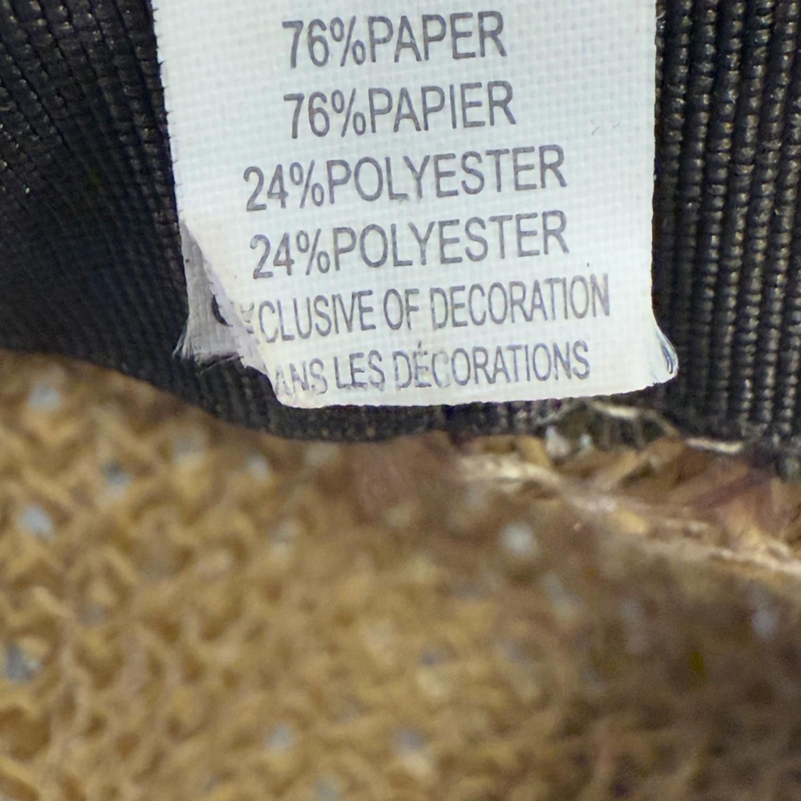 Target Basics Target tan straw brimmed hat black trim Size ONE SIZE - 11 Thumbnail