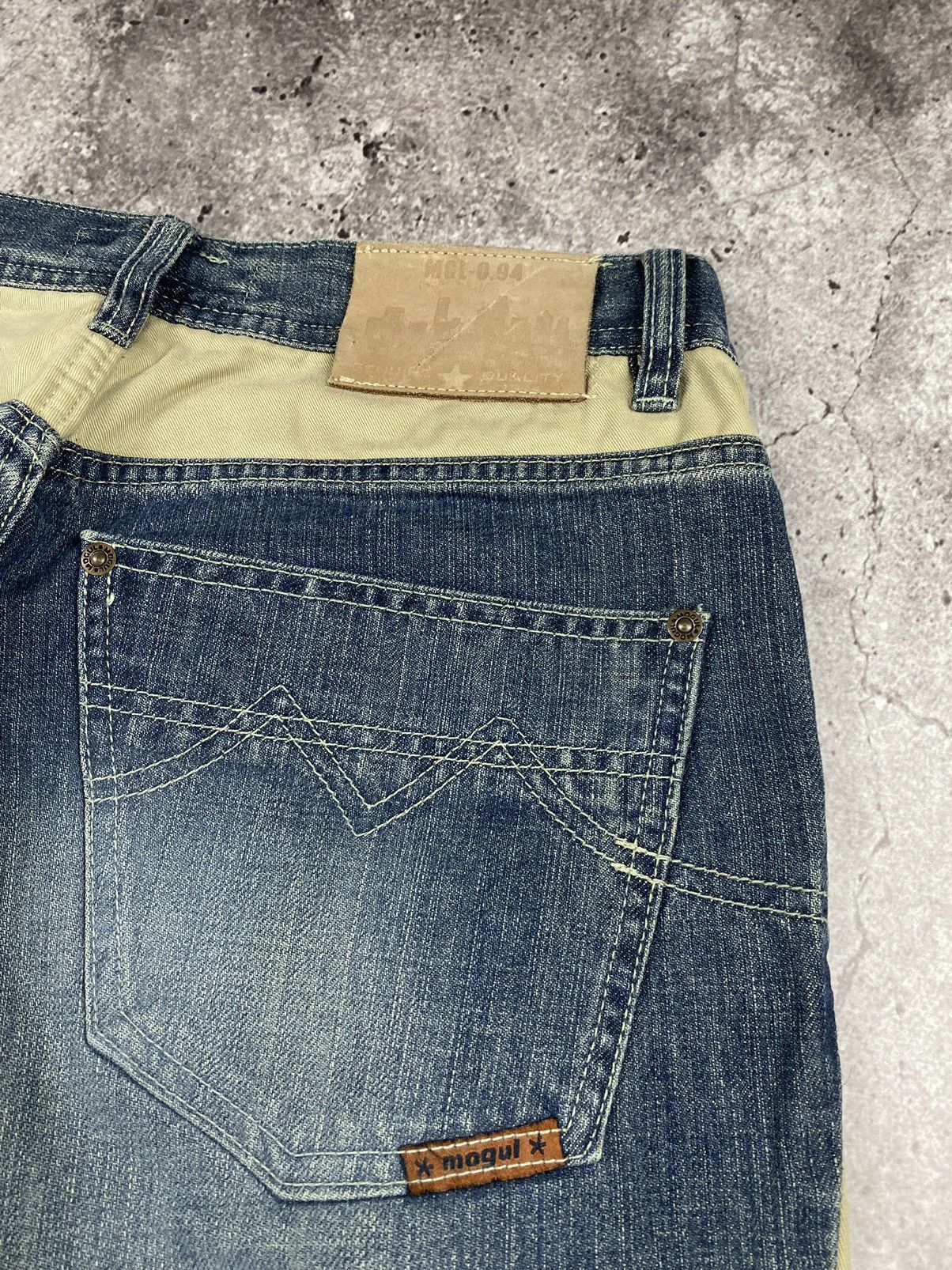 Designer × Japanese Brand Mongul “Two Face” Denim Corduroy Kapital Style Flare Jeans Size US 31 - 7 Thumbnail