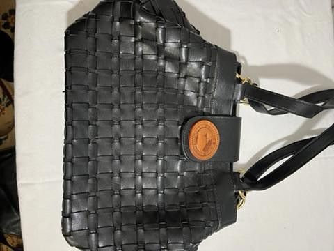 Designer Stylish Dooney and Bourke Black Woven Hobo Bag Size ONE SIZE - 4 Thumbnail