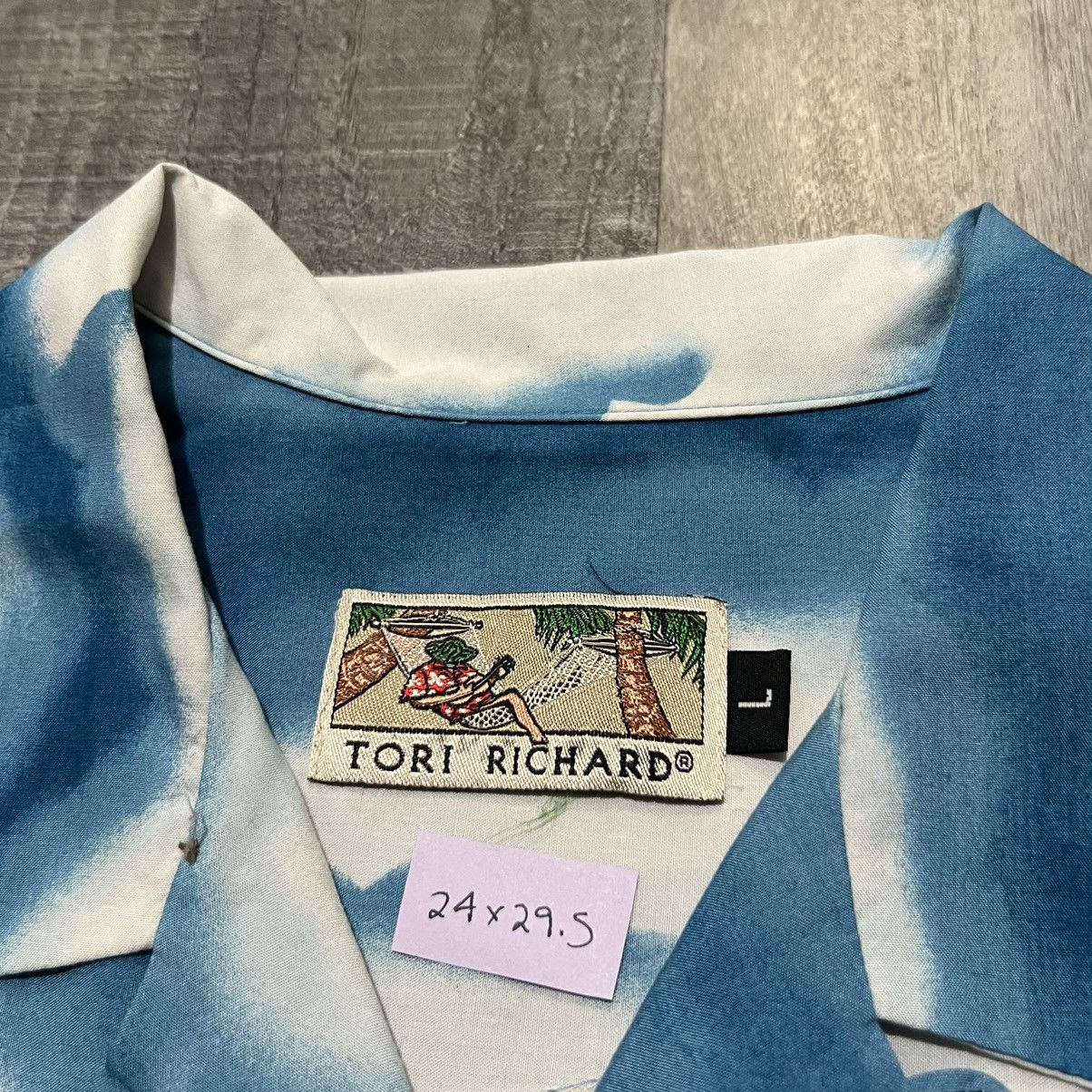 Tori Richard × Vintage VTG Tori Richard Hawaiian AOP Surf Rayon Woody Button Shirt Size US L / EU 52-54 / 3 - 5 Thumbnail