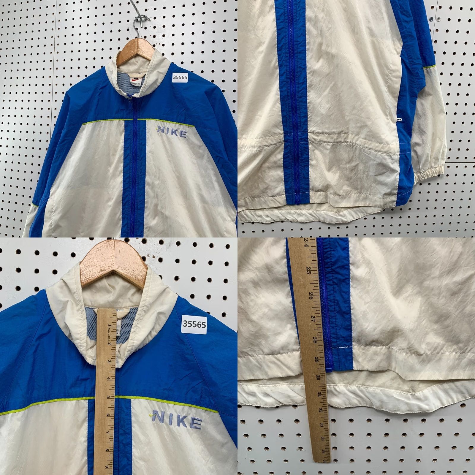 Nike VINTAGE Nike Windbreaker Jacket Womens XL Blue Windbreaker 90s Sports Nike Air Size XL / US 12-14 / IT 48-50 - 8 Thumbnail