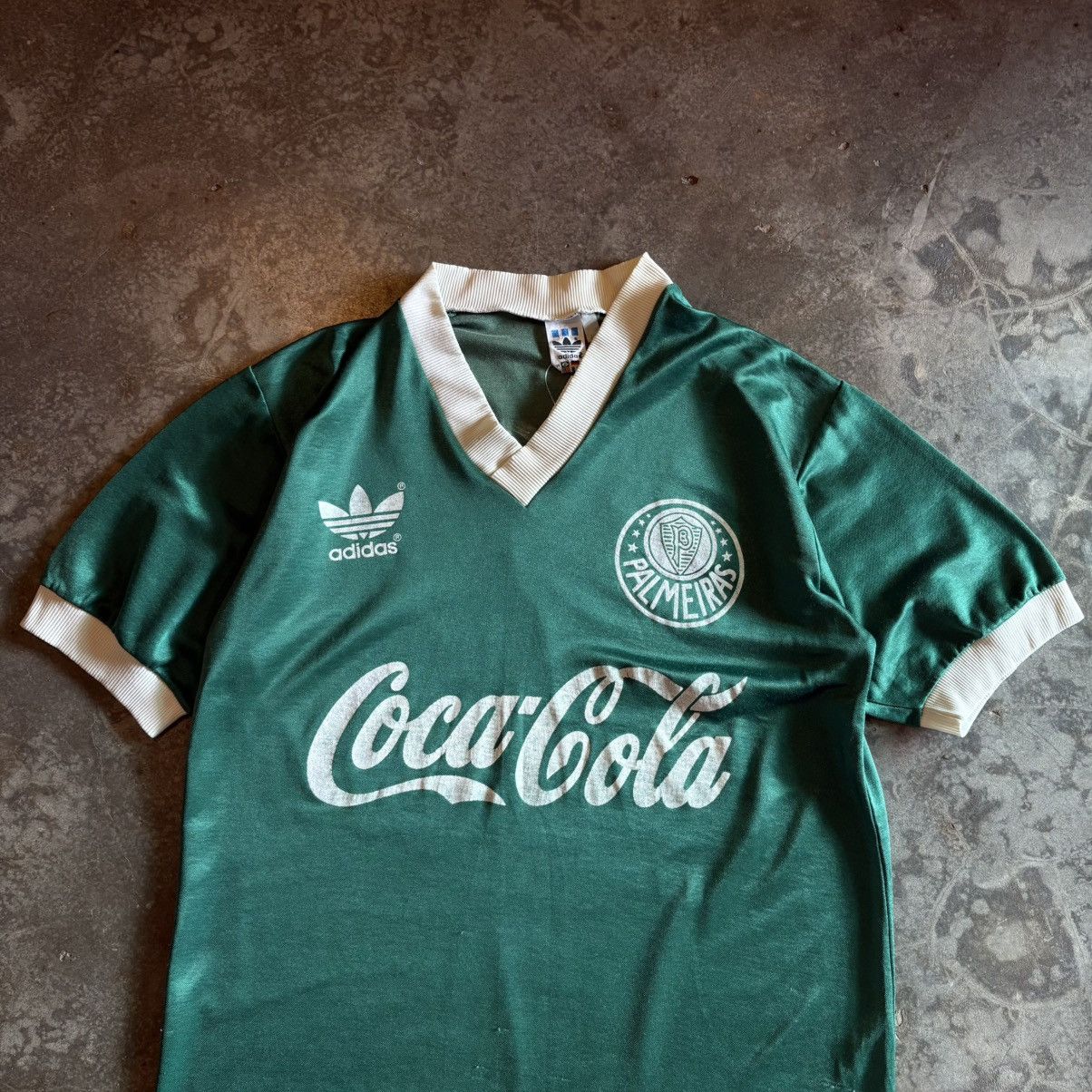Adidas Vintage Late 80’s-90’s Rare Palmeiras Jersey Size US M / EU 48-50 / 2 - 2 Thumbnail