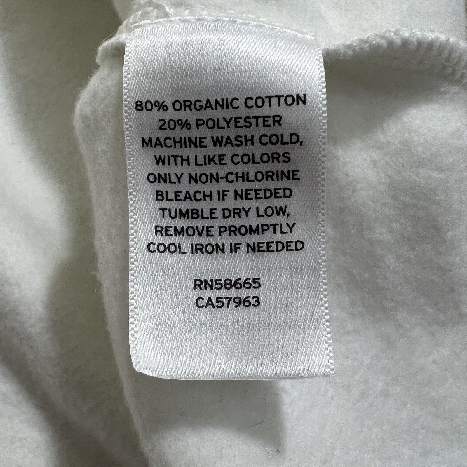 Nordstrom BP Cropped Crewneck Fleece Sweatshirt Ivory Self Discovery Size XS / US 0-2 / IT 36-38 - 11 Thumbnail