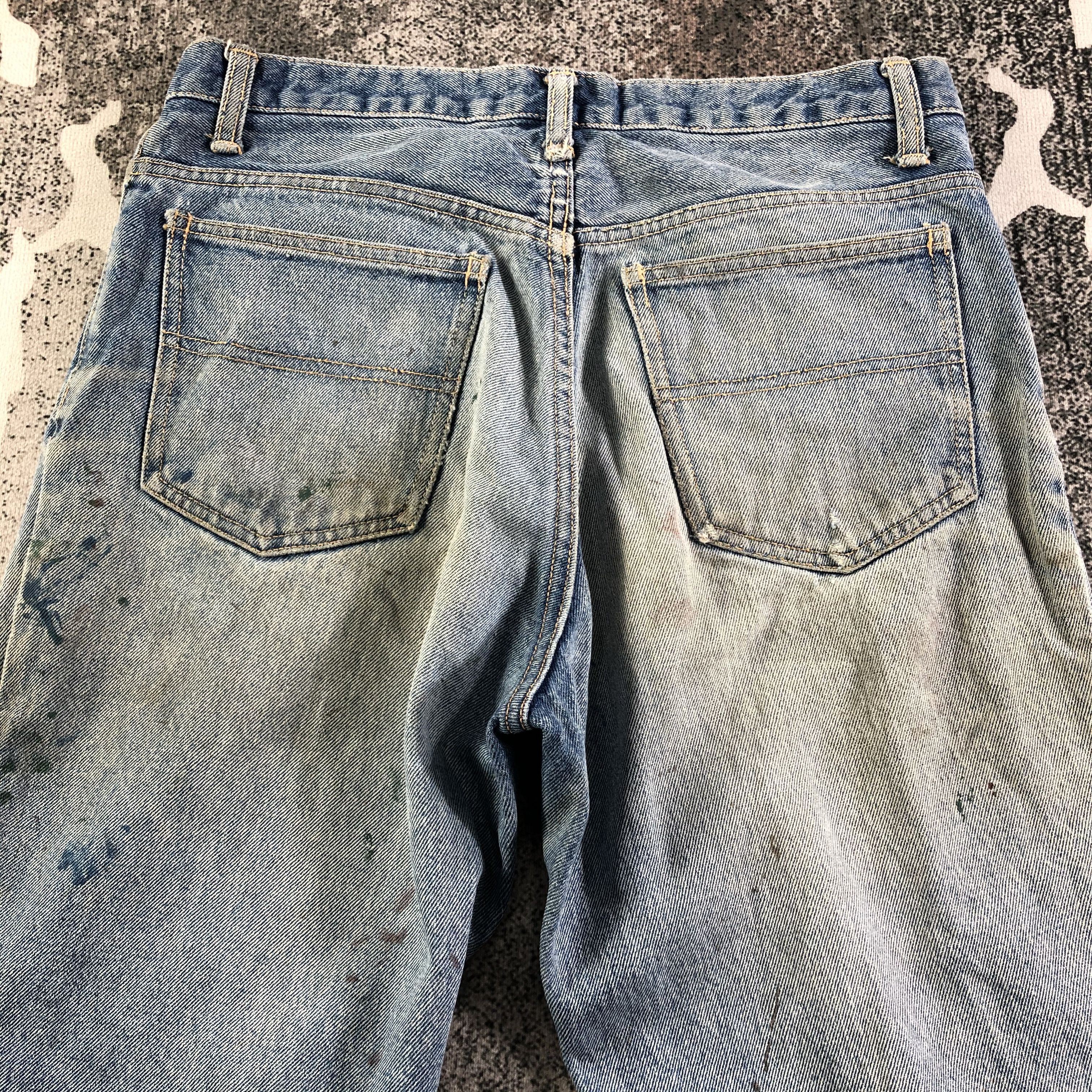 Japanese Brand Vintage Japanese Brand Jeans Painted Denim KJ2367 Size US 31 - 4 Thumbnail