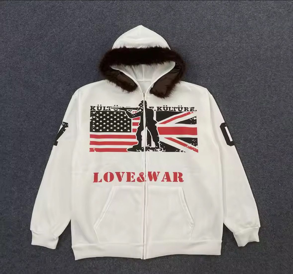 Other Fashion Punk Y2K Goth Grunge Retro Ins Fur Hoodies Size US S / EU 44-46 / 1 - 1 Thumbnail
