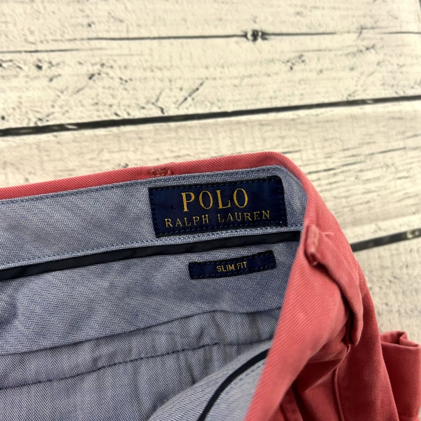 Polo Ralph Lauren Polo Ralph Lauren Slim Chino Pants Men 32x30 Beige Pink Chino Slimming Pants Mens Size US XS / EU 42 / 0 - 3 Thumbnail