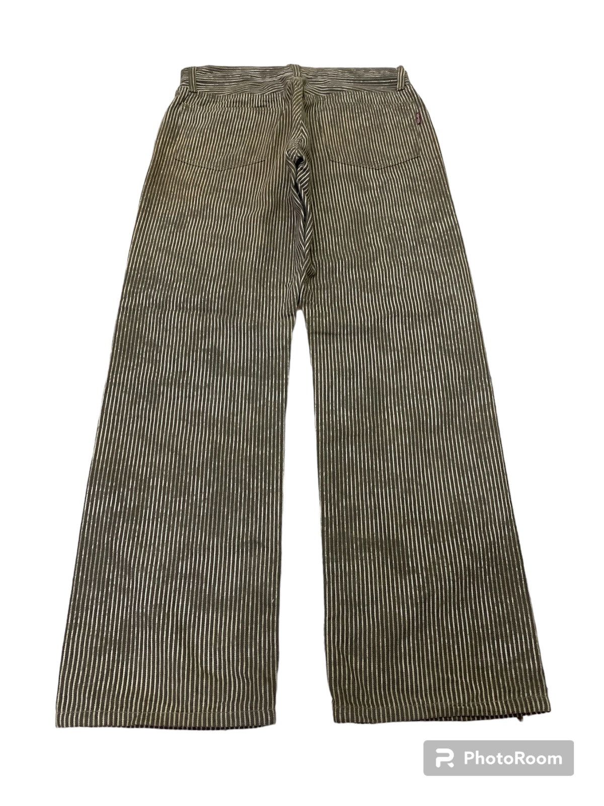 If Six Was Nine Vintage Japanese 291295 Homme Camo Striped Pant Size US 29 - 3 Thumbnail
