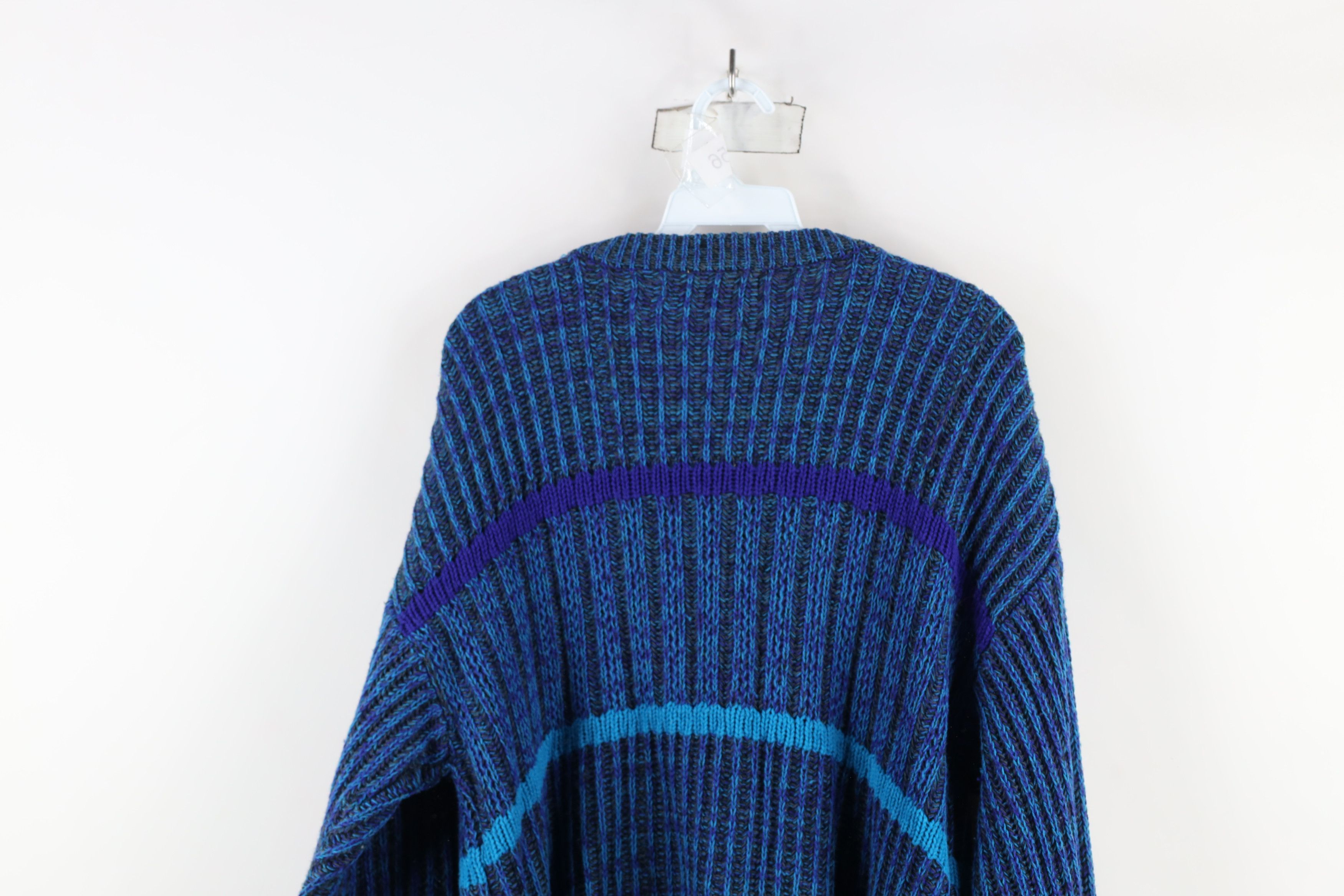 Vintage Vintage 90s Streetwear Chunky Ribbed Knit Crewneck Sweater Size XL / US 12-14 / IT 48-50 - 9 Thumbnail