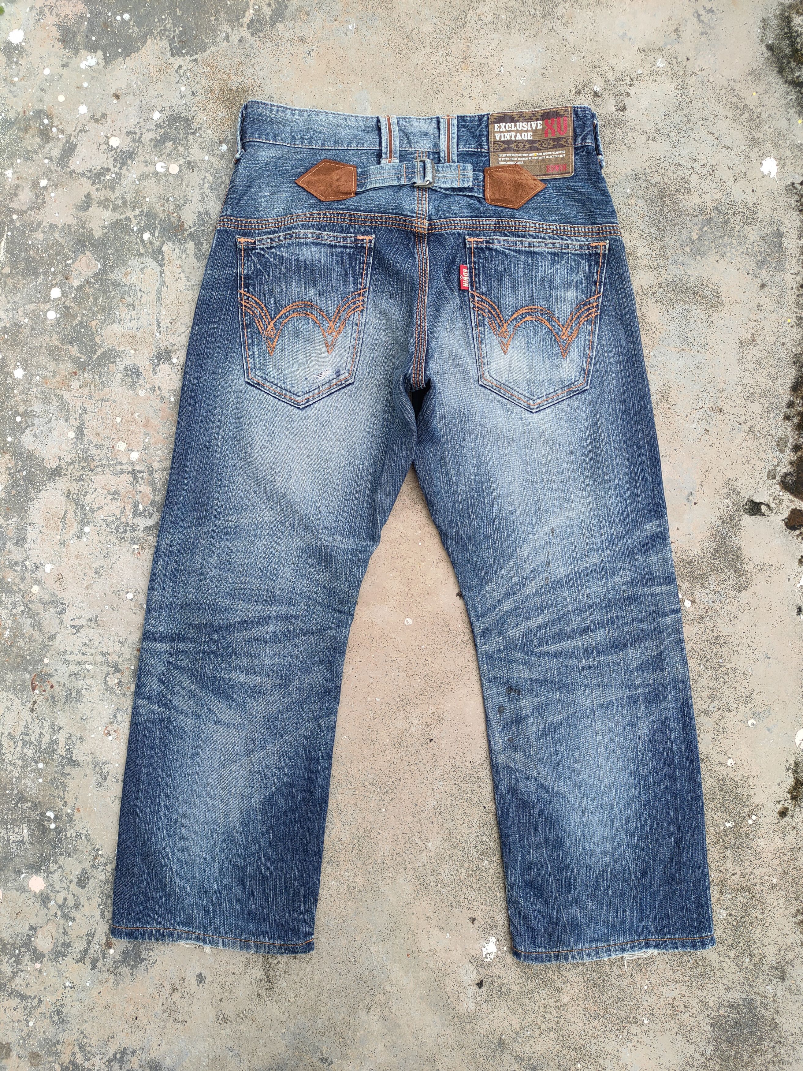 Edwin VINTAGE EDWIN FADED RIPPED DENIM JEANS PANTS Size US 34 / EU 50 - 1 Thumbnail