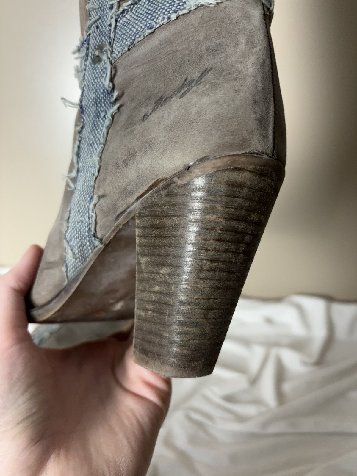 Vintage Destroy 90s rare vintage high boots western style shoes Size US 9 / IT 39 - 15 Thumbnail