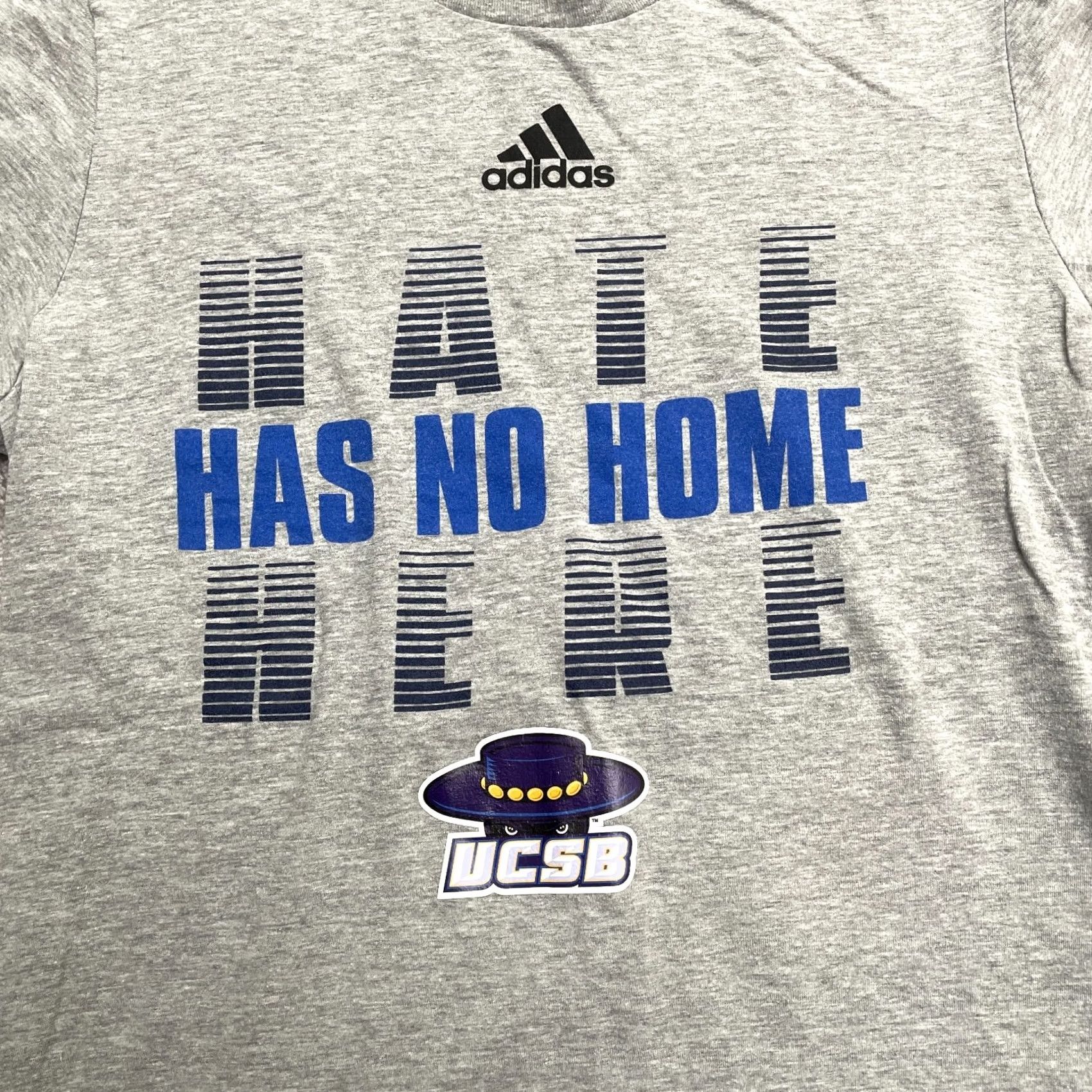 Adidas Adidas Amplifier Tee Graphic T-Shirt Womens Medium Gray Crew Neck Casual Top Size M / US 6-8 / IT 42-44 - 3 Thumbnail