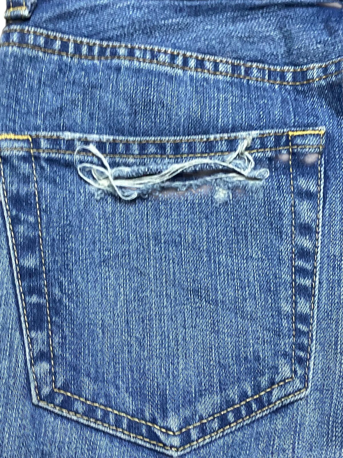 POST ARCHIVE FACTION (PAF) Vintage Moussy Blue Patches Distresse Straight Fit Jean Size 27" / US 4 / IT 40 - 11 Thumbnail