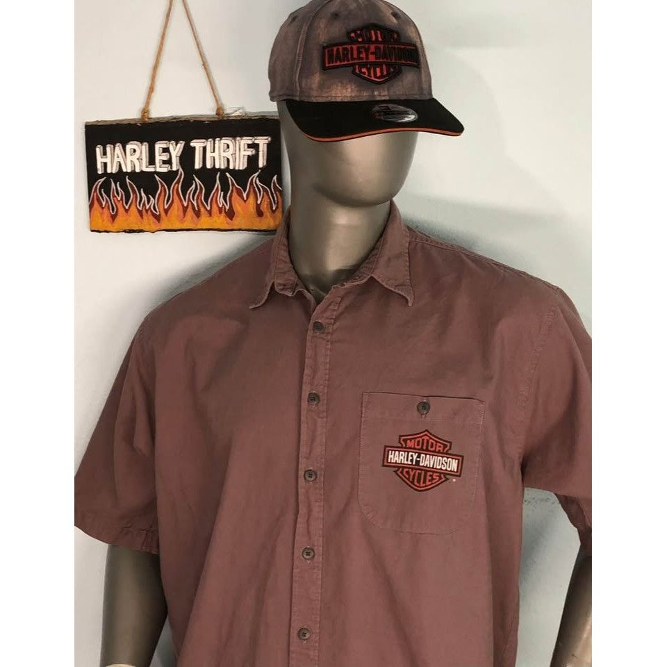 Harley Davidson Harley-Davidson Casual Button Down Shirt XL Men MILWAUKEE Size US XL / EU 56 / 4 - 2 Thumbnail
