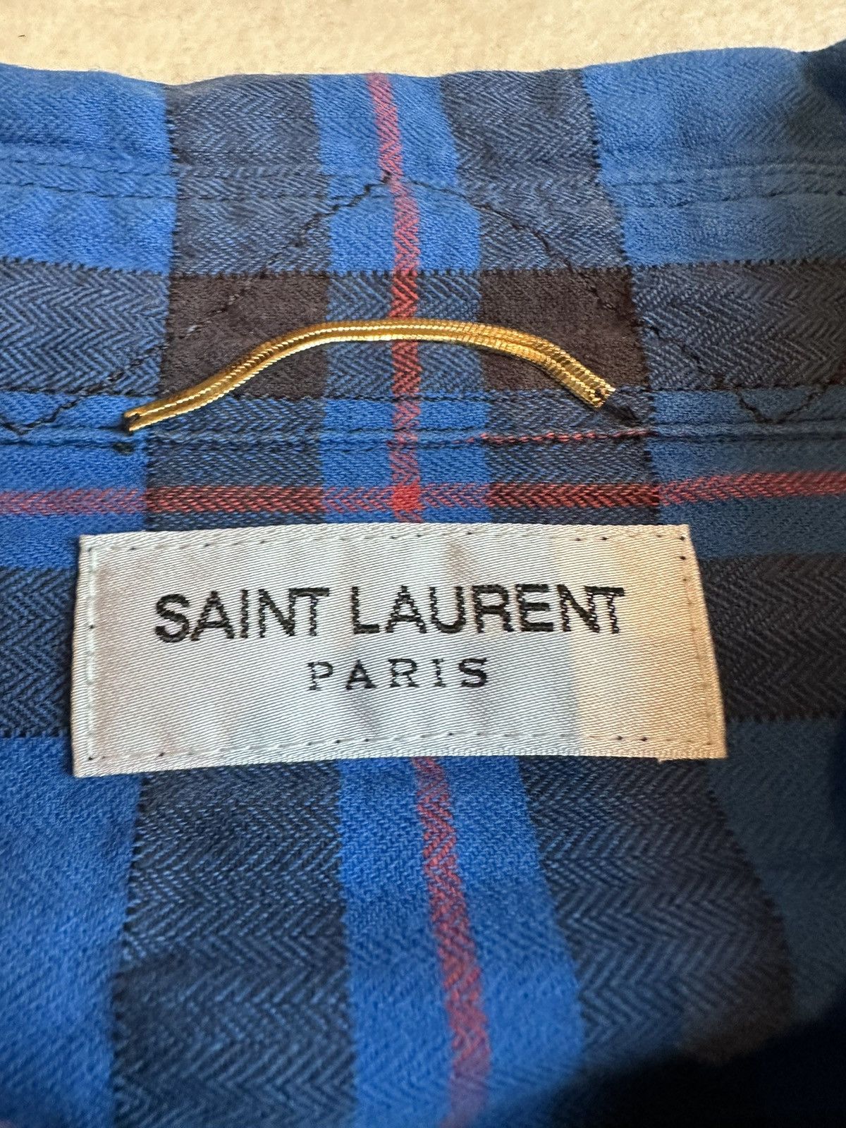 Saint Laurent Paris SS16 Saint Laurent‘ surf sound’ raw hem bleached flannel Size US L / EU 52-54 / 3 - 22 Thumbnail
